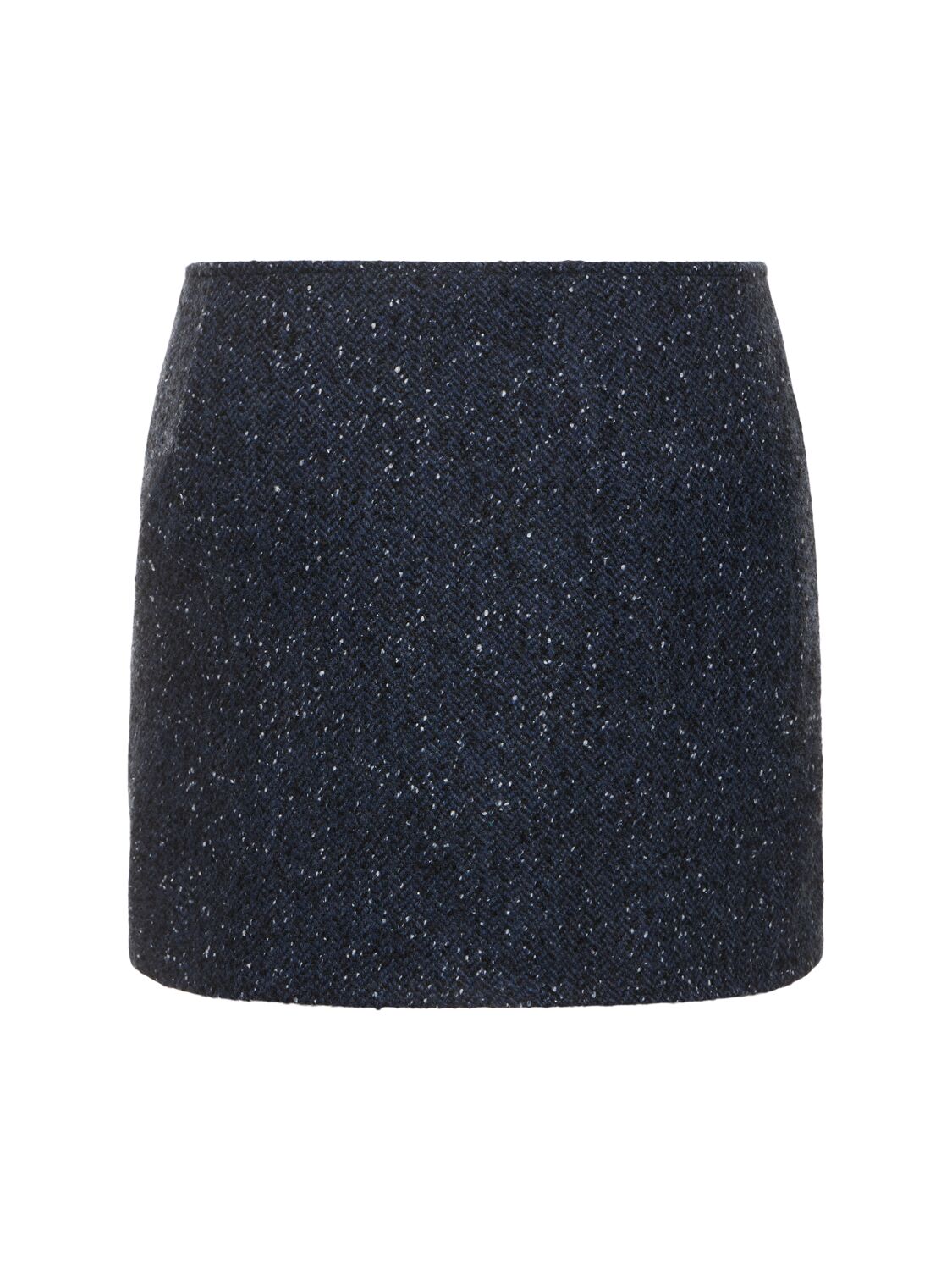 Shop Designers Remix Amalia Wool Blend Mini Skirt In Blue