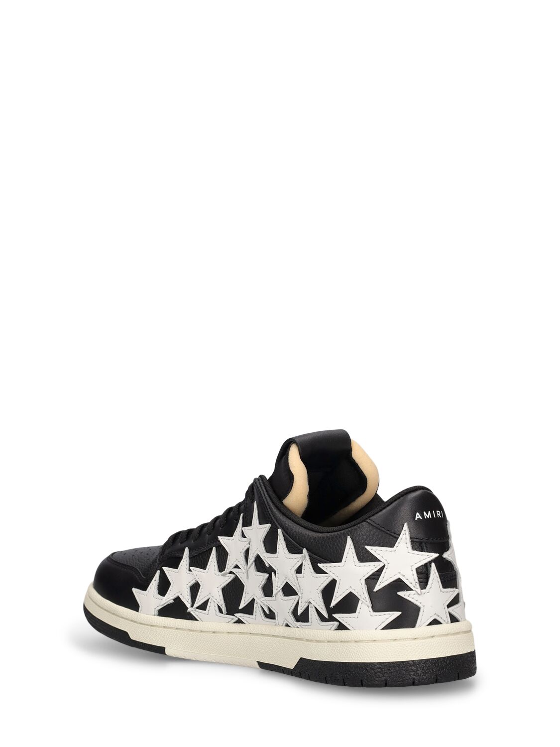 Shop Amiri Stars Cashmere Low Top Sneakers In Black,white
