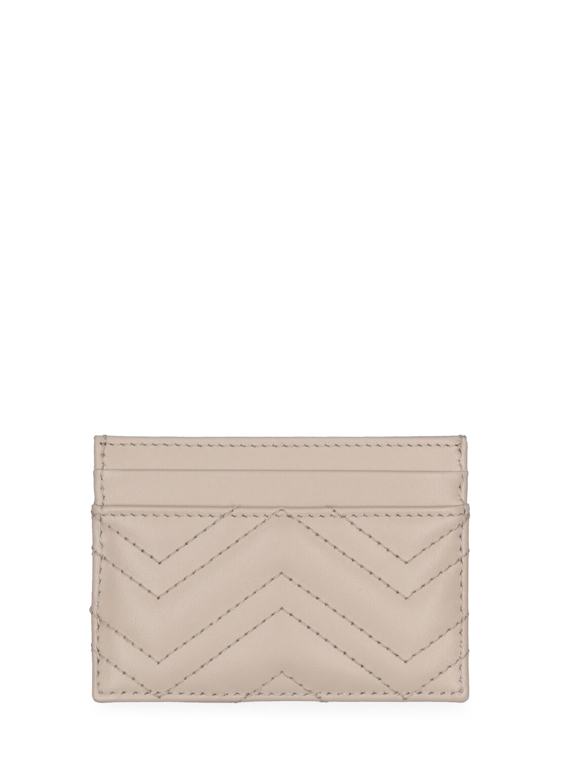 Shop Gucci Gg Marmont Matelassé Leather Card Case In White