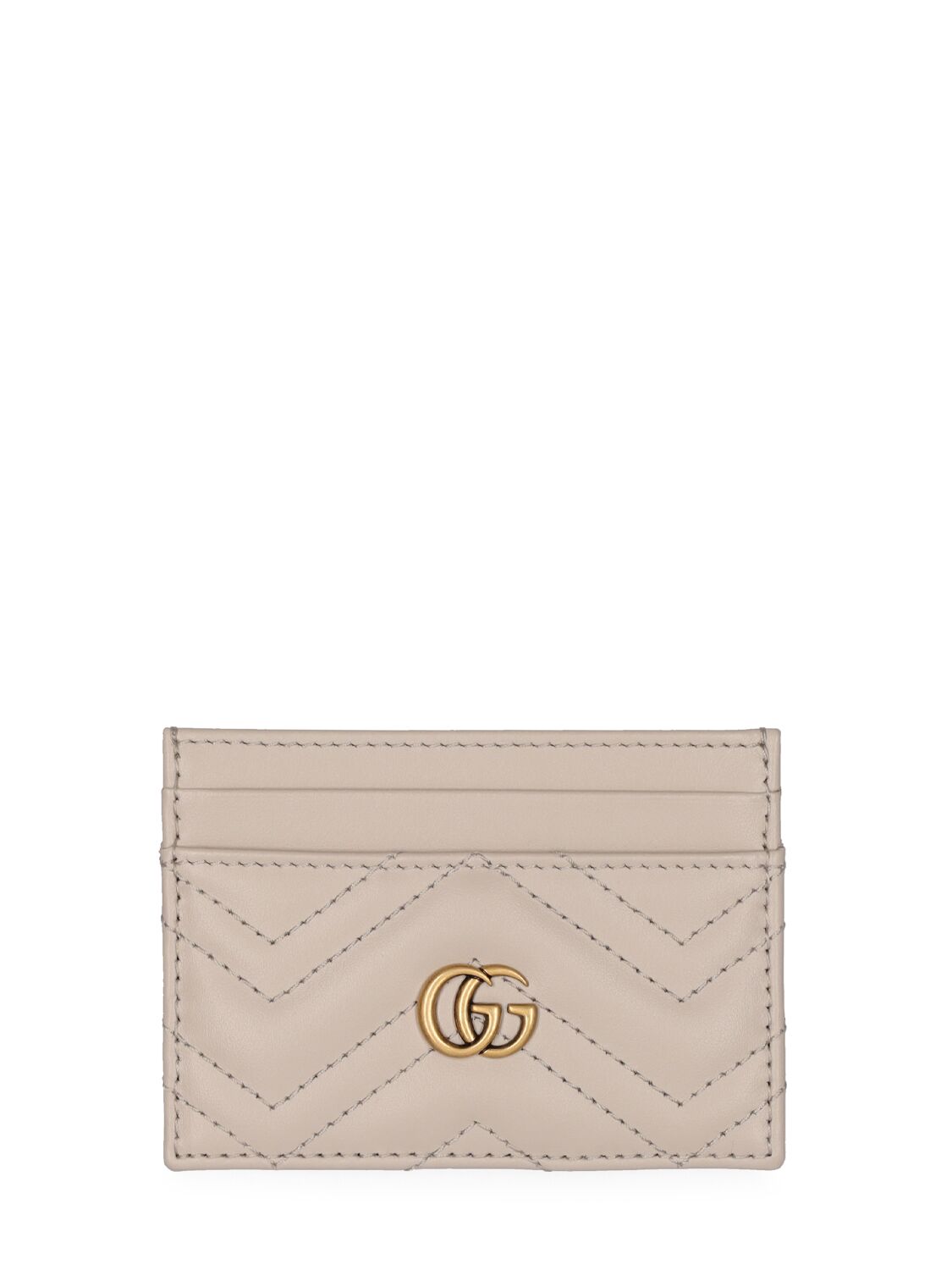 Gucci Gg Marmont Leather Card Case In White