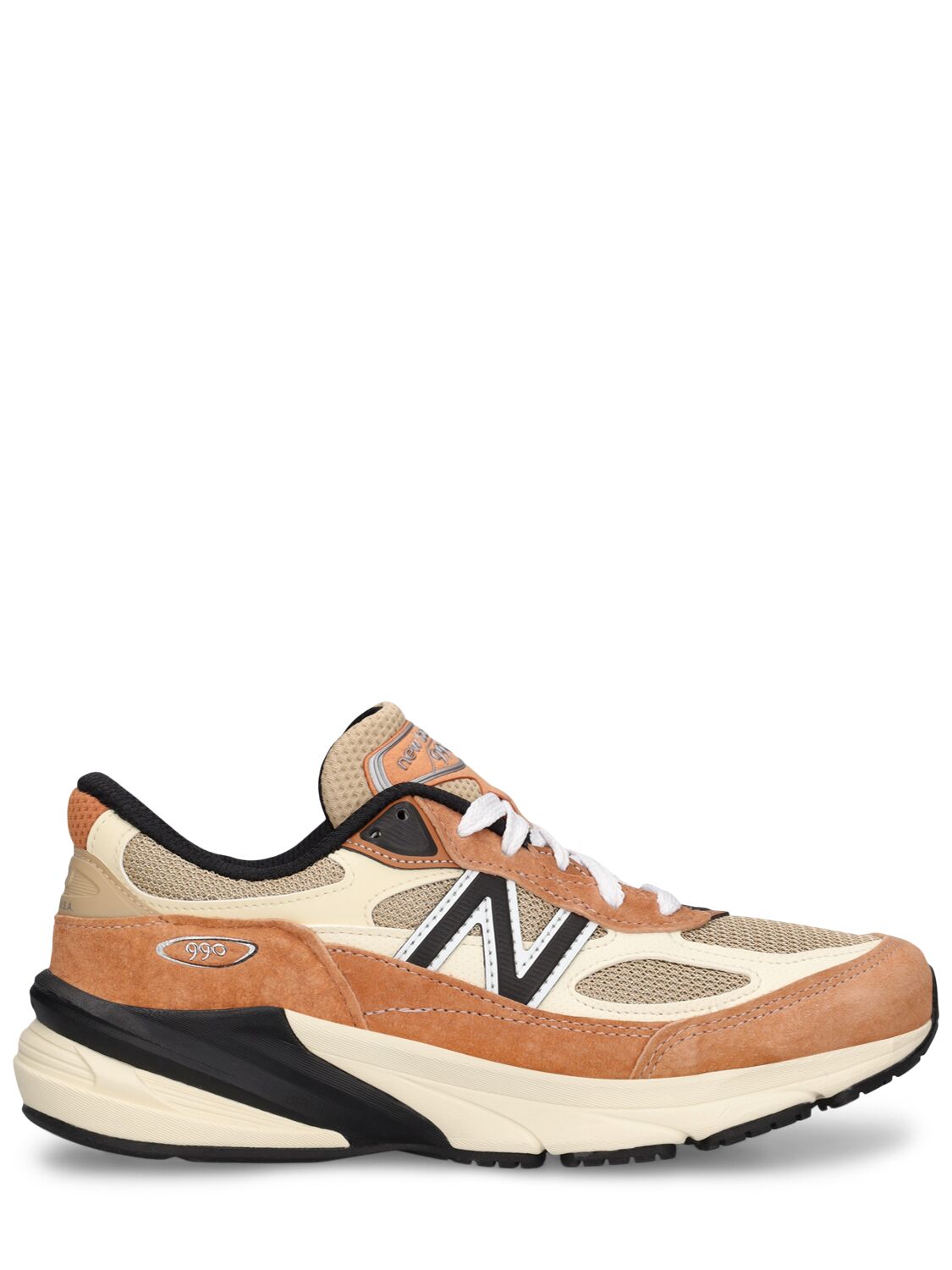 New Balance Orange Made In Usa 990v6 Sneakers In Orange,brown