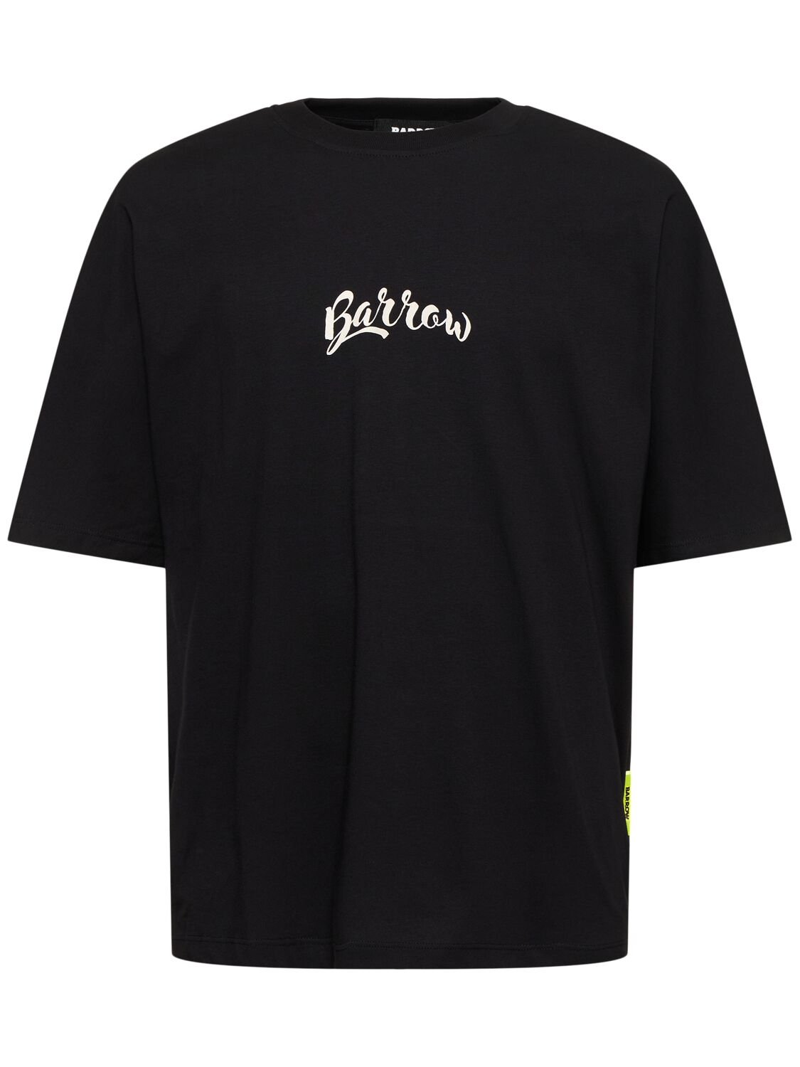 Barrow Bear Printed Cotton T-shirt In Black