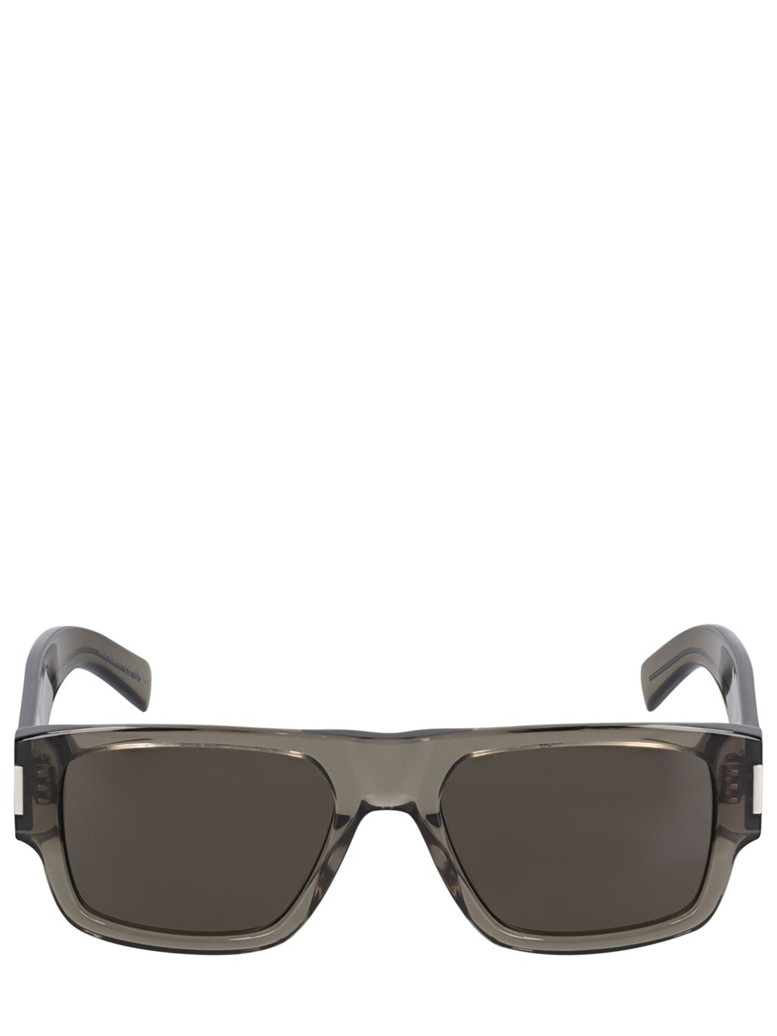 Shop Saint Laurent Sl 659 Acetate Sunglasses In 회갈색