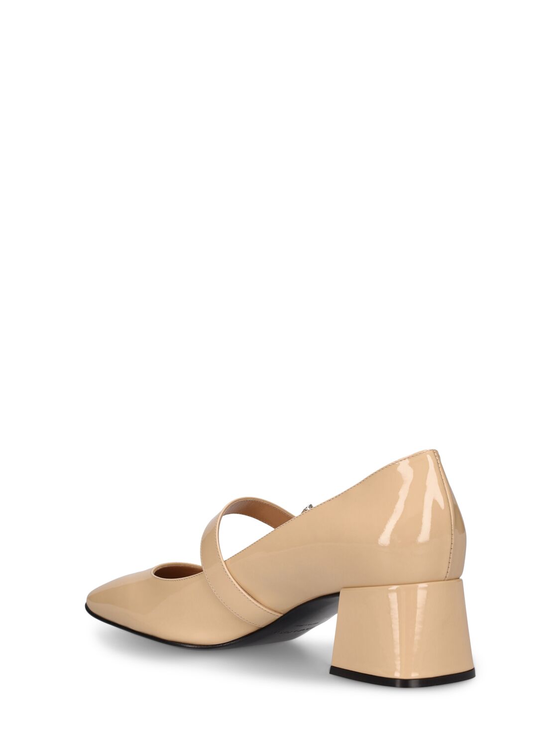 Shop Sergio Rossi 45mm Patent Leather Pumps In Nude