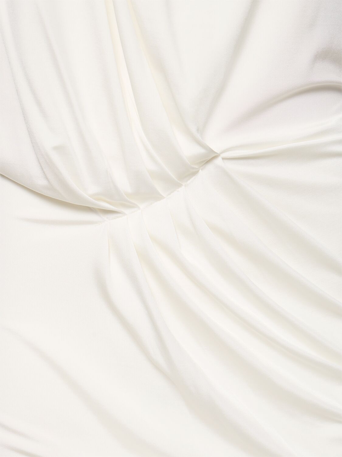 Shop Alexandre Vauthier Satin Draped L/s Open Back Long Dress In White