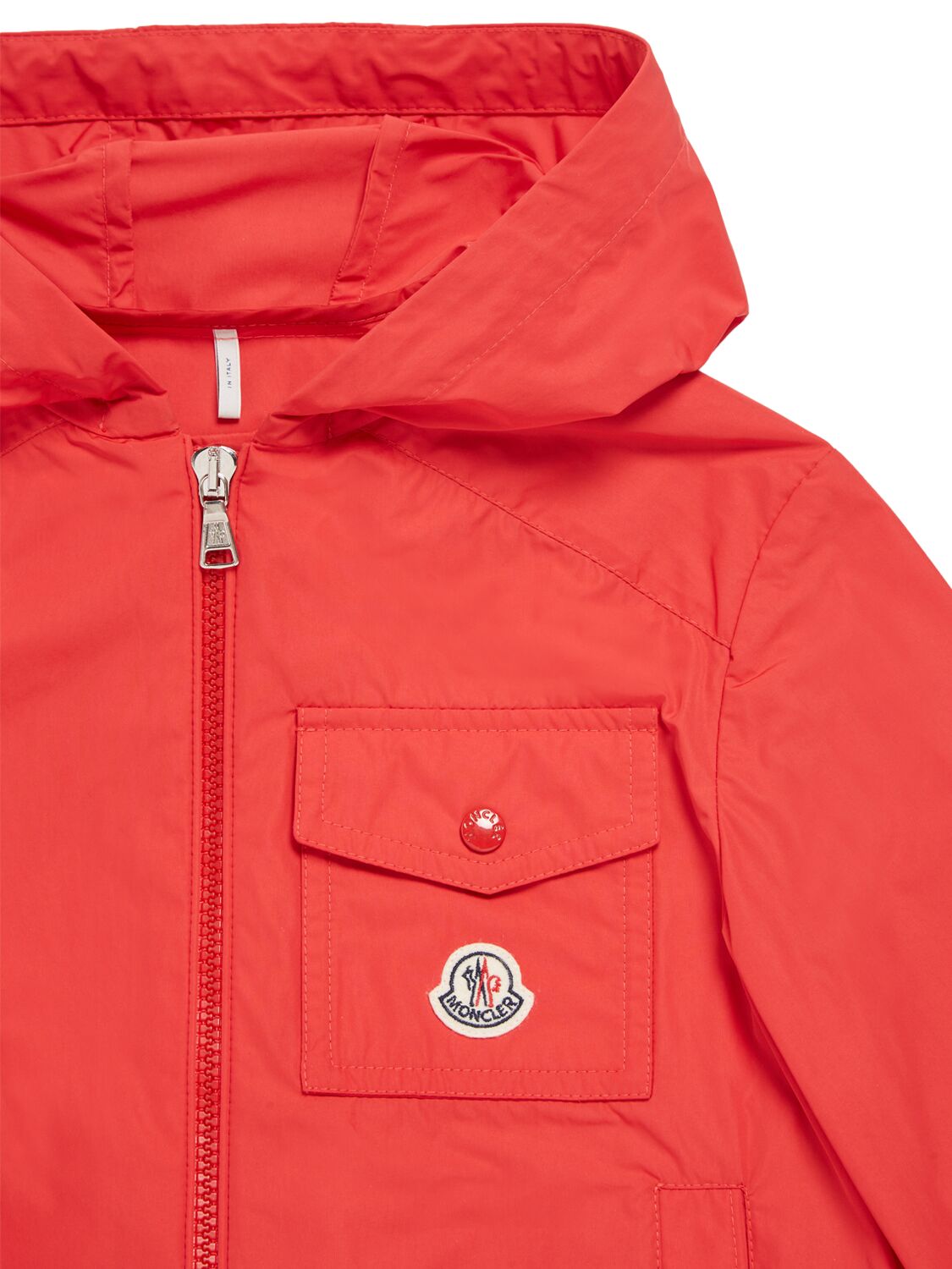 Shop Moncler Ebo Tech Rainwear Jacket In Red