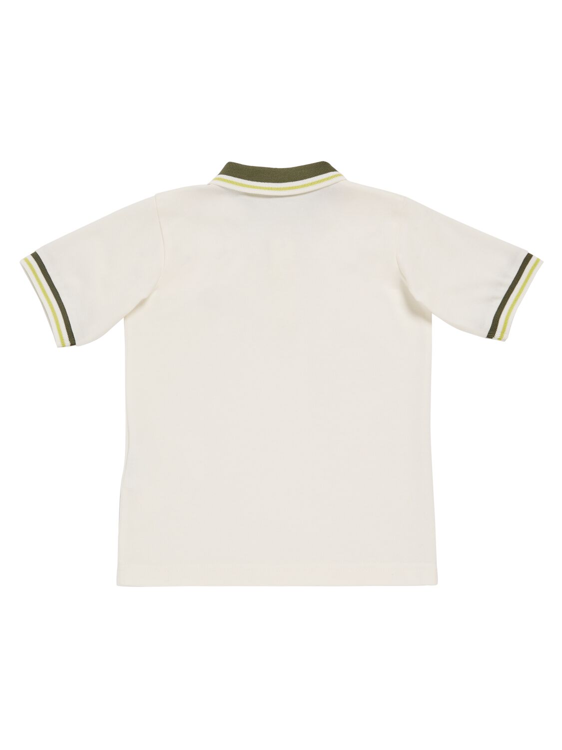 Shop Moncler Cotton Piquet Polo Shirt & Shorts In White,green