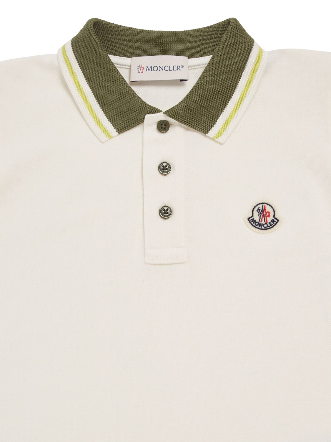 Shop Moncler Cotton Piquet Polo Shirt & Shorts In White,green