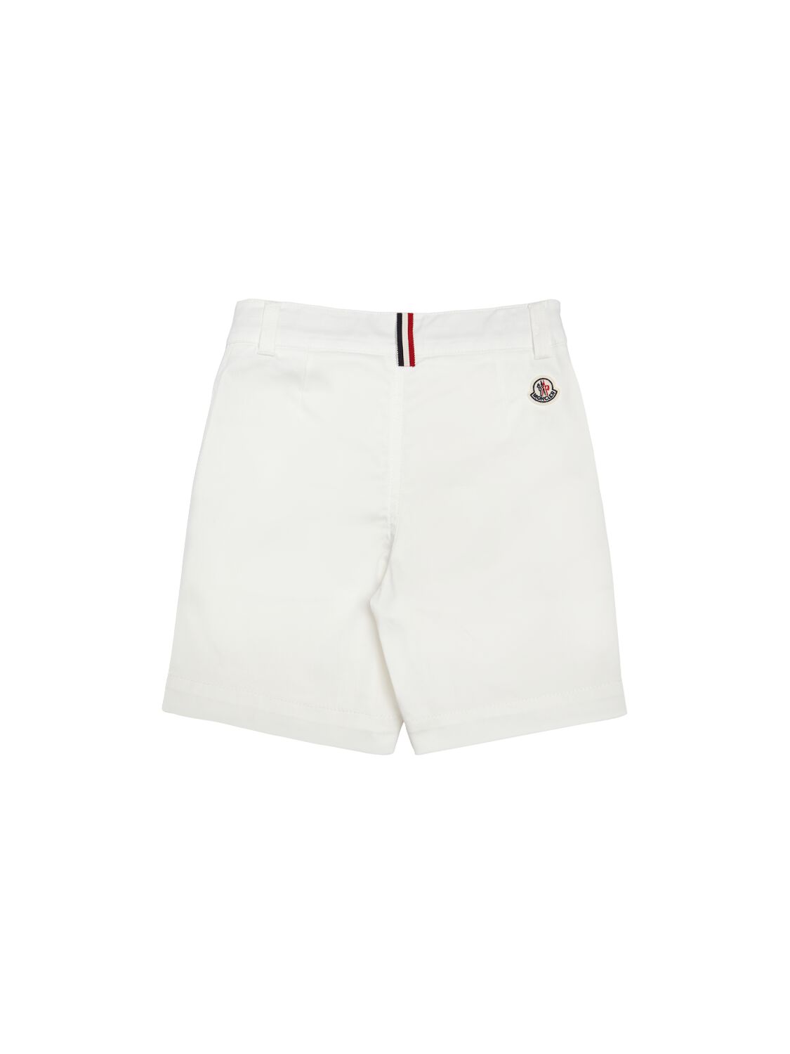Shop Moncler Stretch Cotton Gabardine Shorts In White