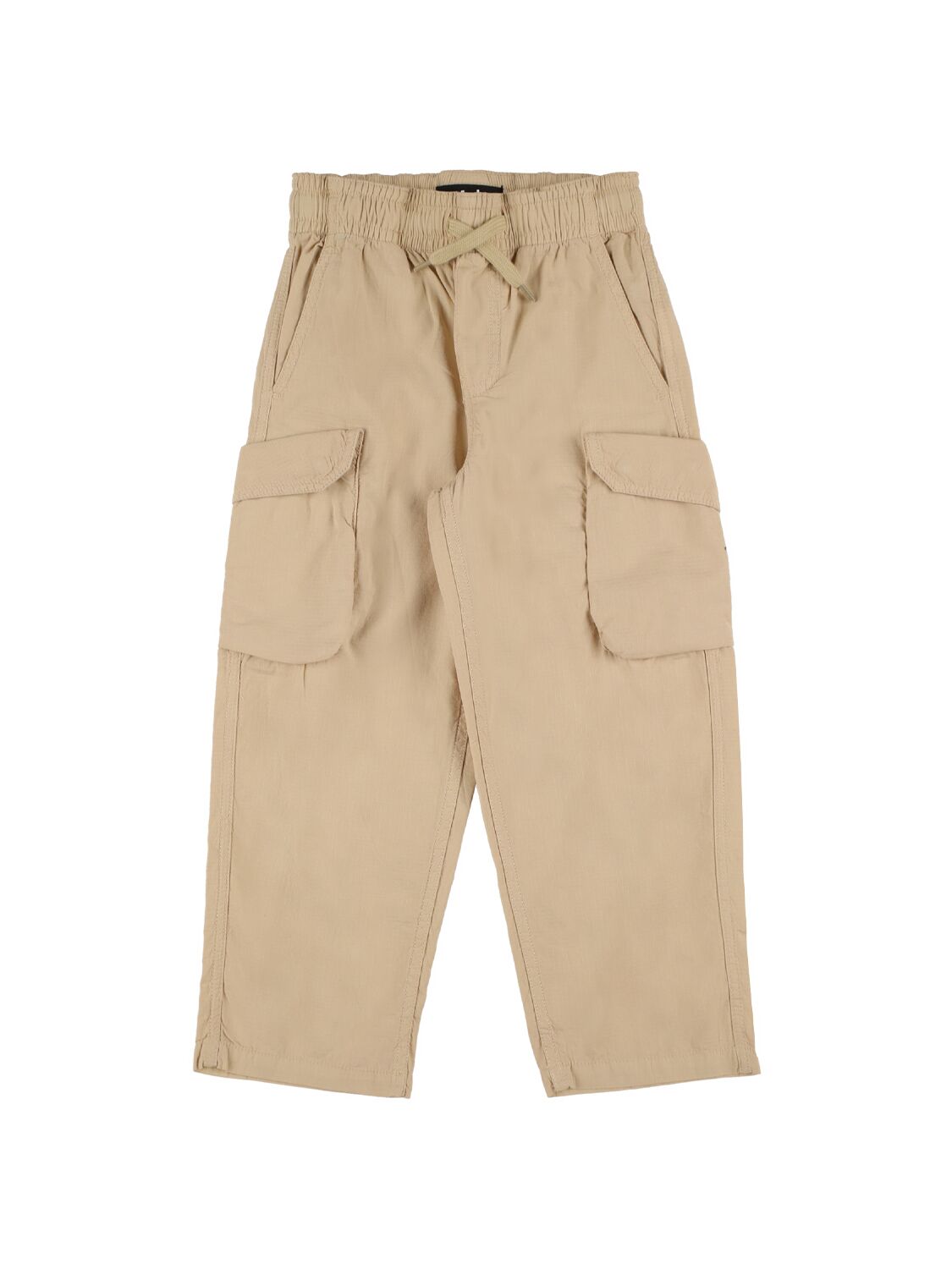 Molo Kids' Cotton Cargo Pants In Beige