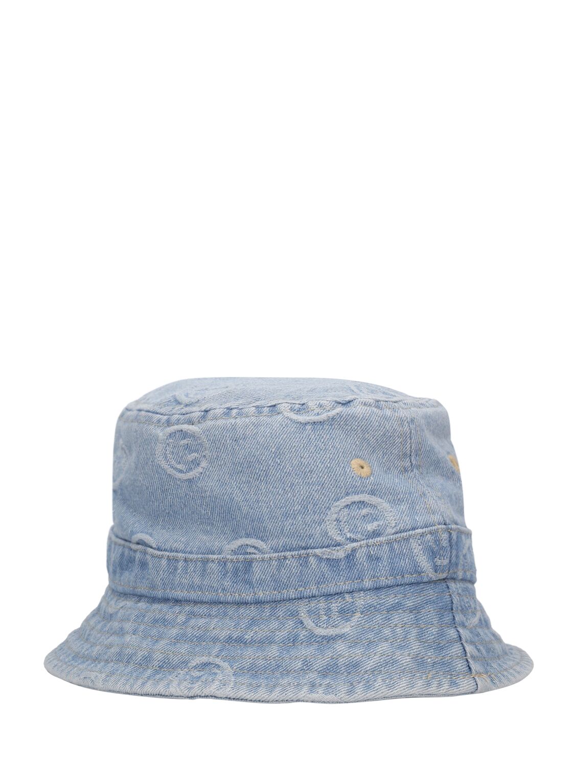 Shop Molo Smile Printed Cotton Denim Bucket Hat