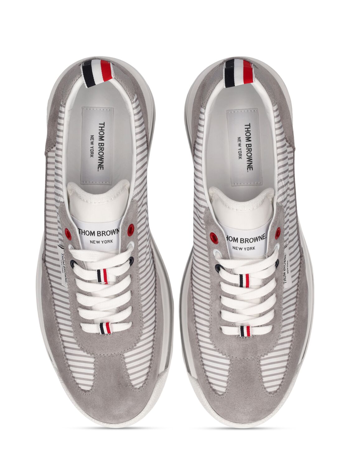 THOM BROWNE TECH RUNNER SEERSUCKER LOW TOP SNEAKERS 
