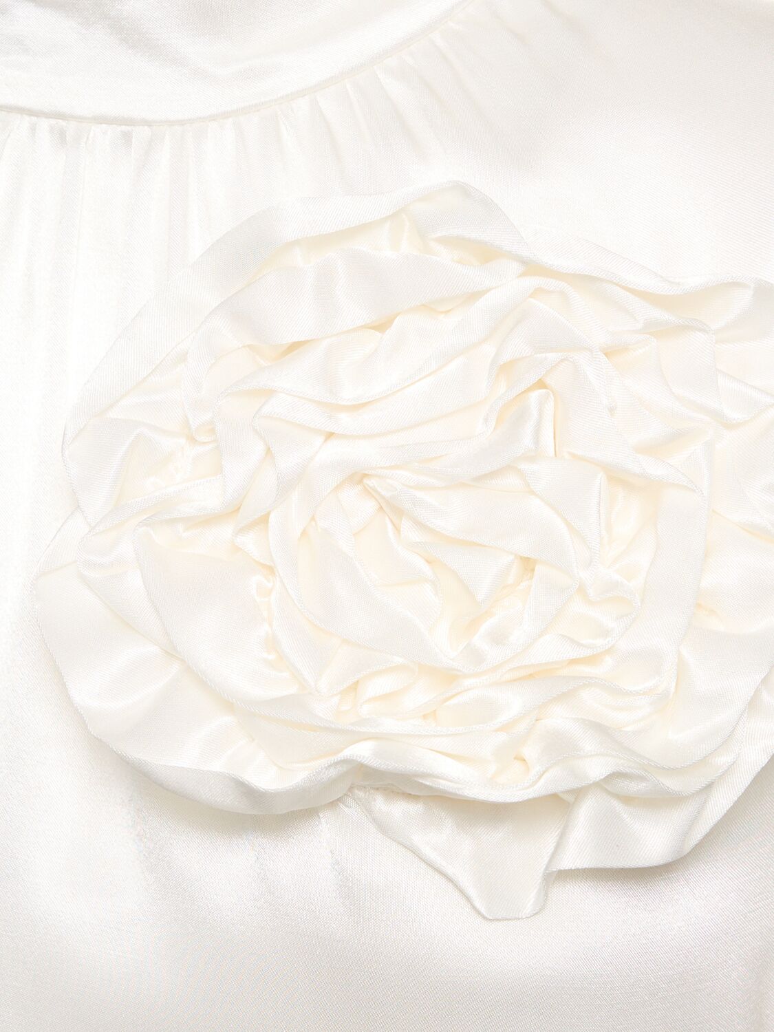 Shop Designers Remix Lilian Viscose Blend Shirt W/ Rose In White