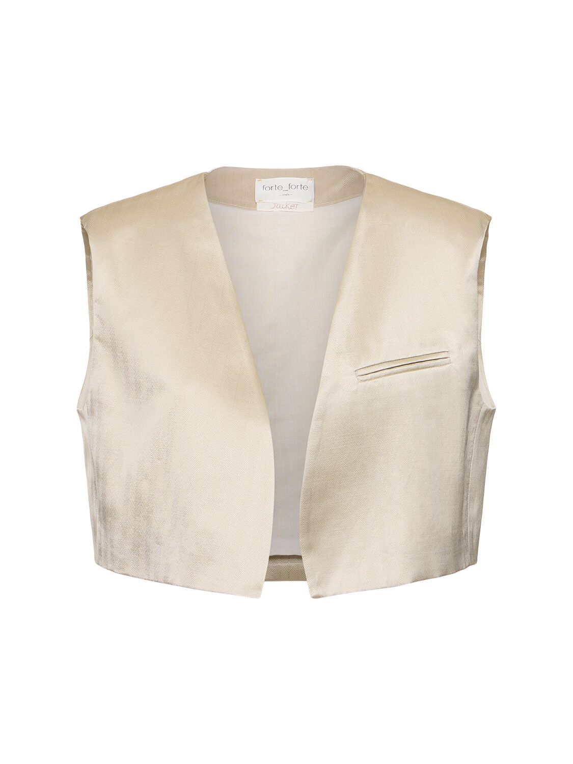 FORTE_FORTE Chic Herringbone Tailored Vest