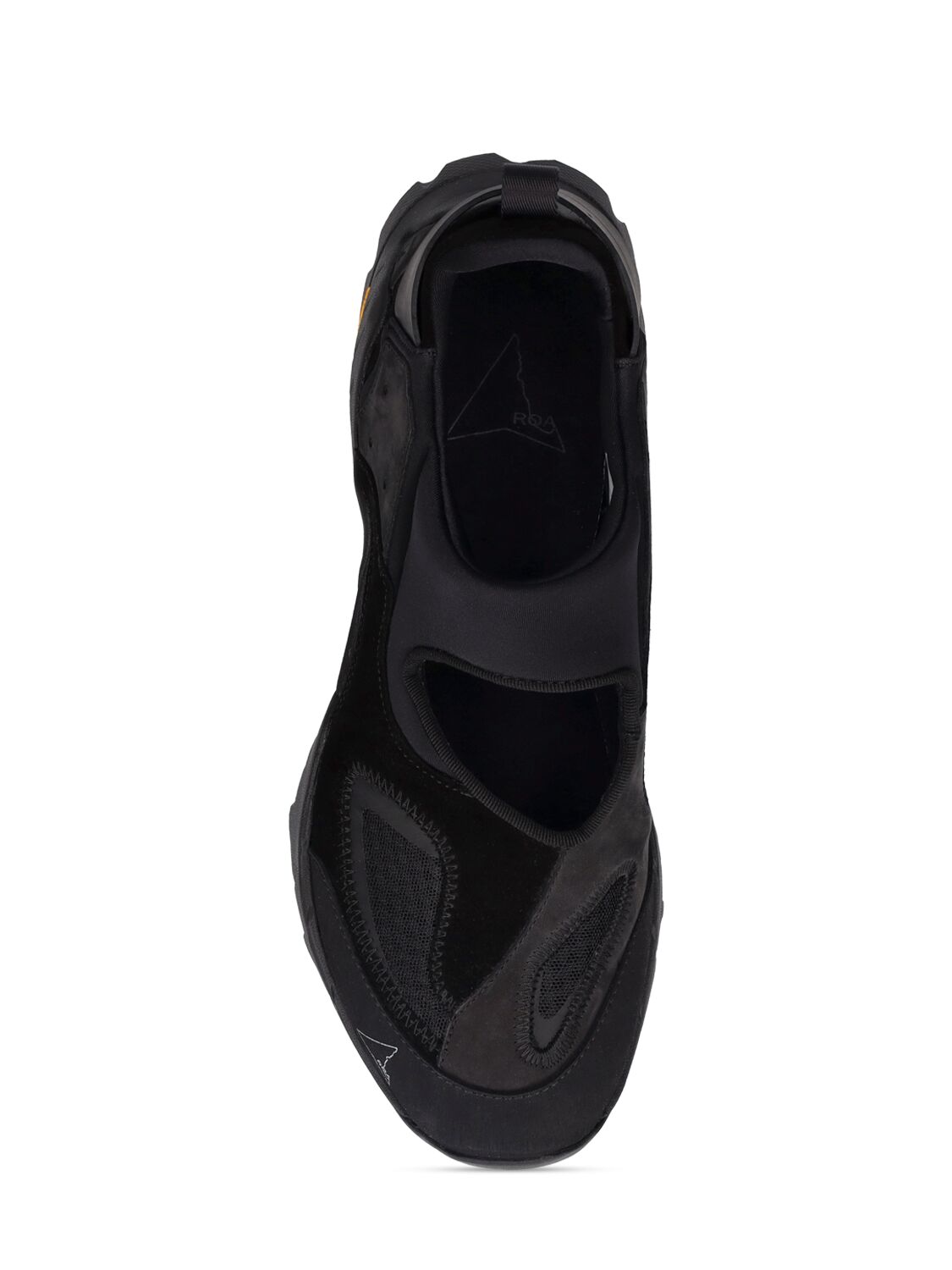 Shop Roa Rozes Tech & Leather Sneakers In Black
