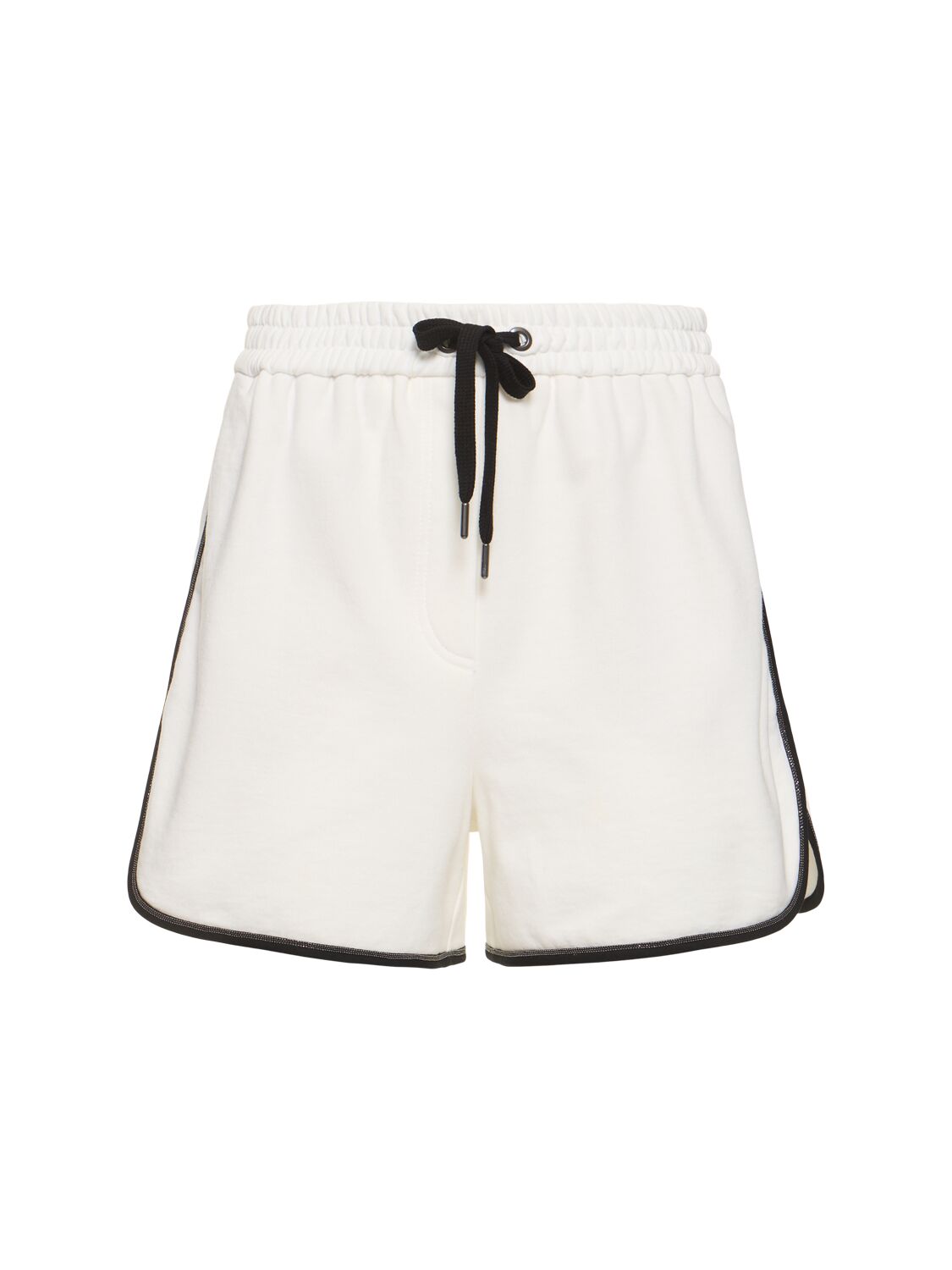 Brunello Cucinelli Cotton Jersey Shorts In White