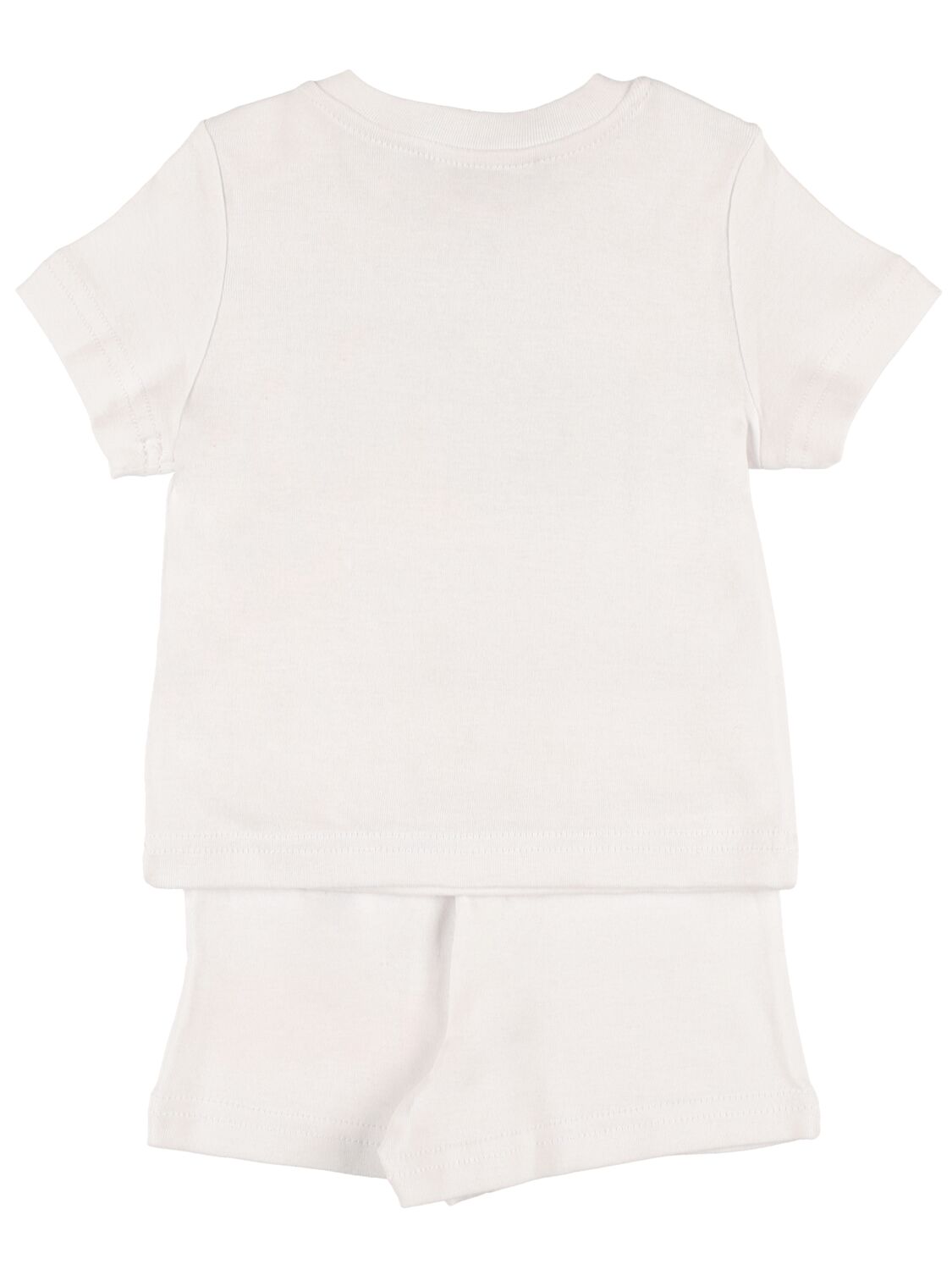 Shop Dsquared2 Cotton Jersey T-shirt & Sweat Shorts In White,orange