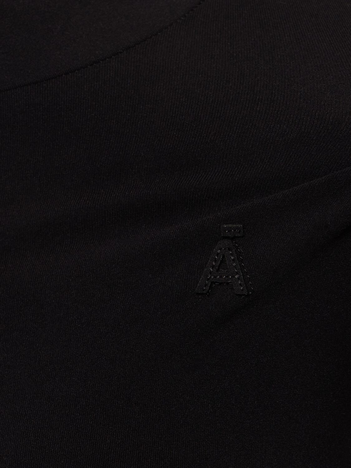Shop Andreädamo Sculpting Jersey Cutout Top In Black