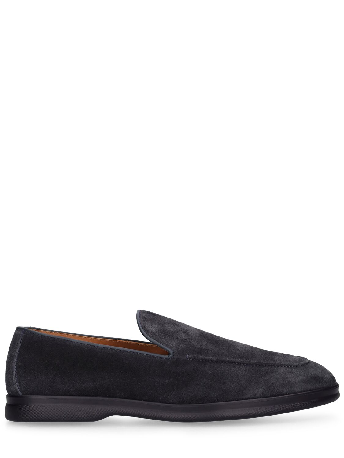 Doucal's Man Loafers Midnight Blue Size 9 Leather In Navy