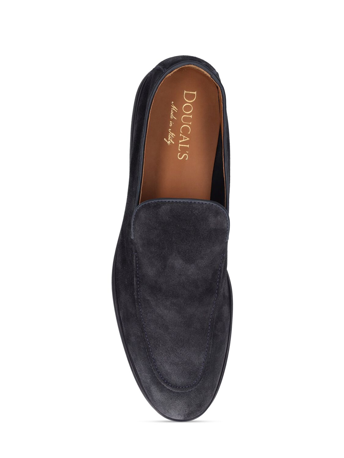 Shop Doucal's Adler Suede Loafers In Navy
