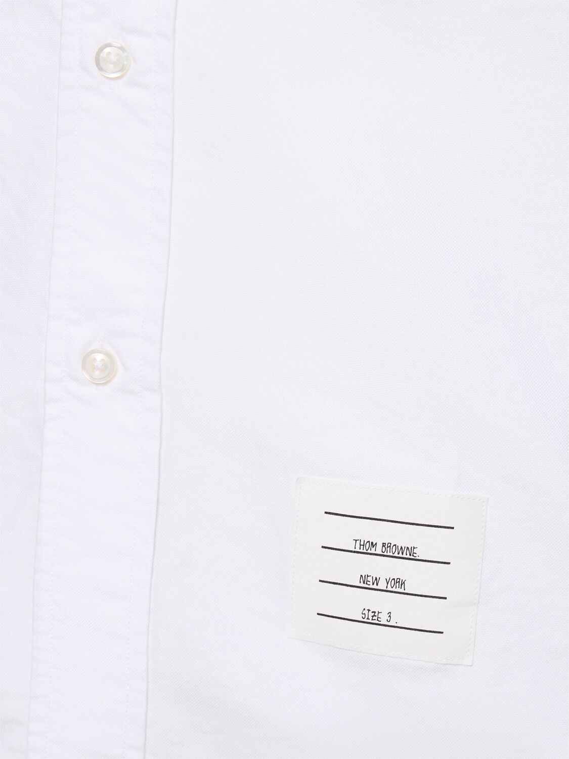 Shop Thom Browne Straight Fit Mini Round Collar Shirt In White