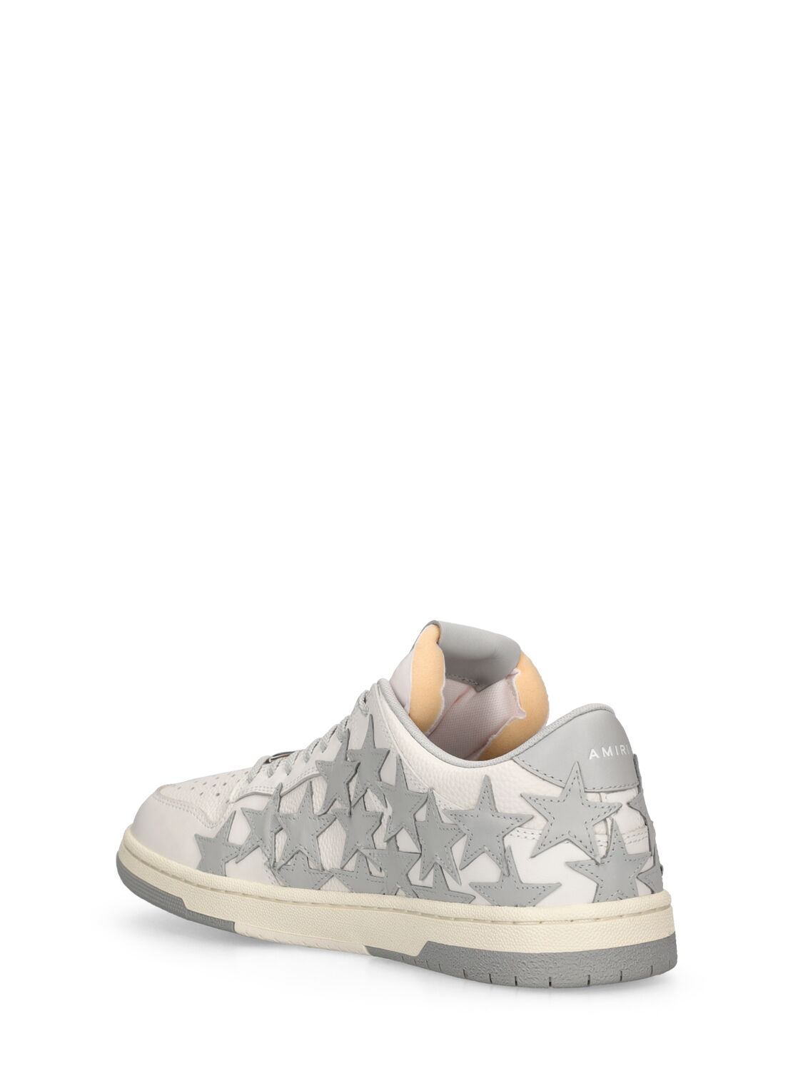Shop Amiri Stars Cashmere Low Top Sneakers In White,grey