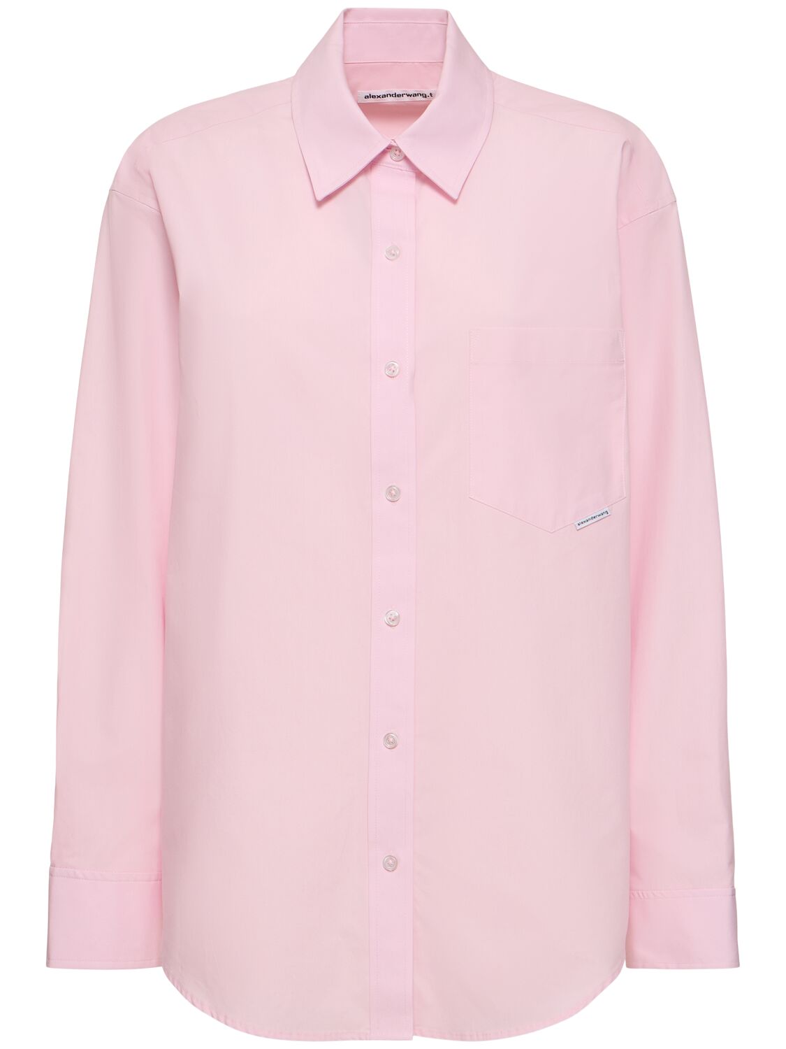 Shop Alexander Wang Boyfriend Cotton Shirt In Light Pink