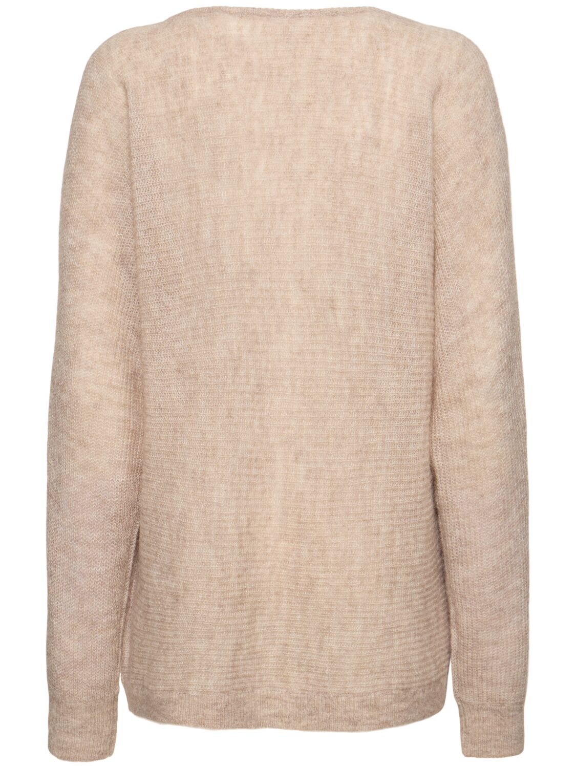 Shop Designers Remix Verona Boxy Alpaca Blend Sweater In White