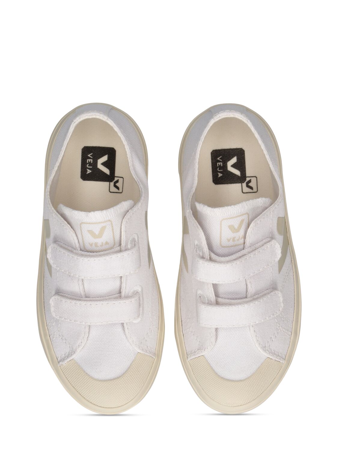 Shop Veja Ollie Cotton Canvas Strap Sneakers In White
