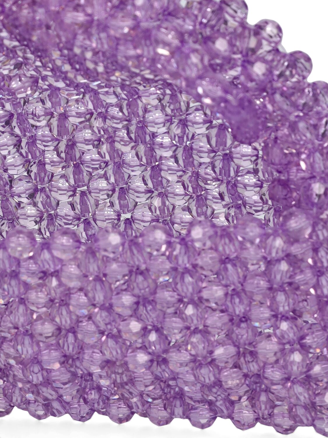 Shop Monnalisa Crystal Bead Handbag W/bow In Light Purple
