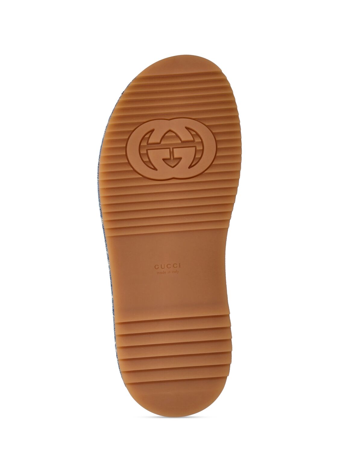 Shop Gucci 55mm Gg Platform Denim Slide Sandals In Light Blue