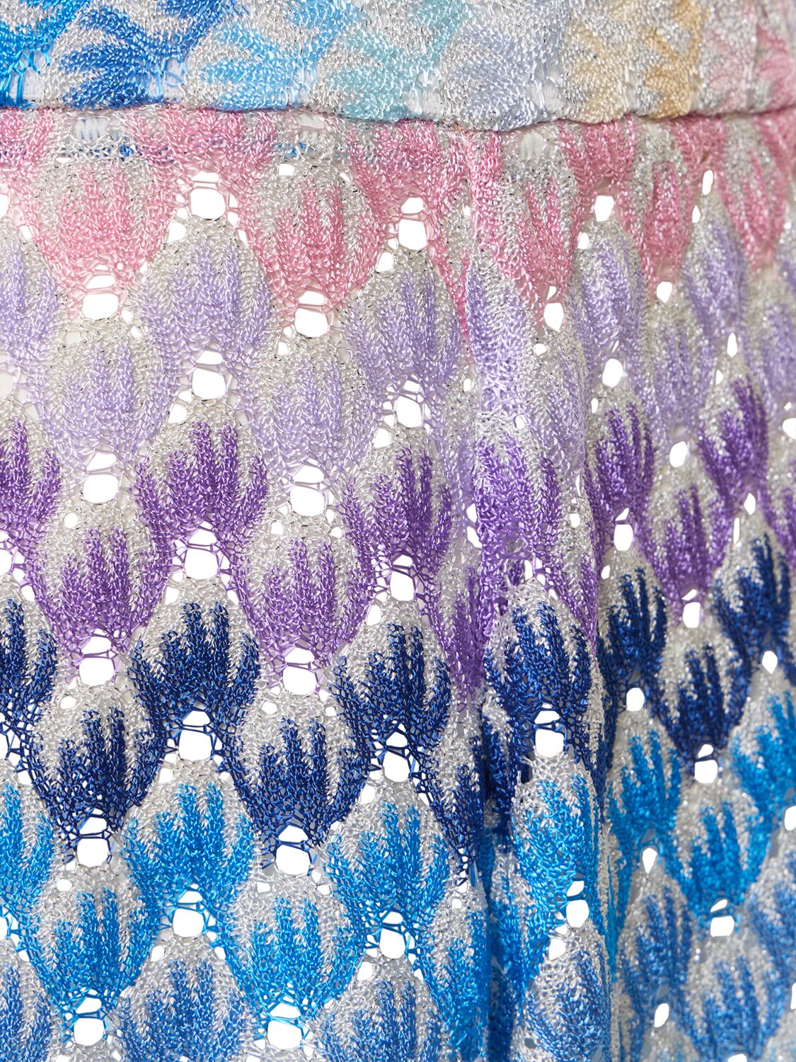 Shop Missoni Lurex Knit Wide Pants In Multicolor