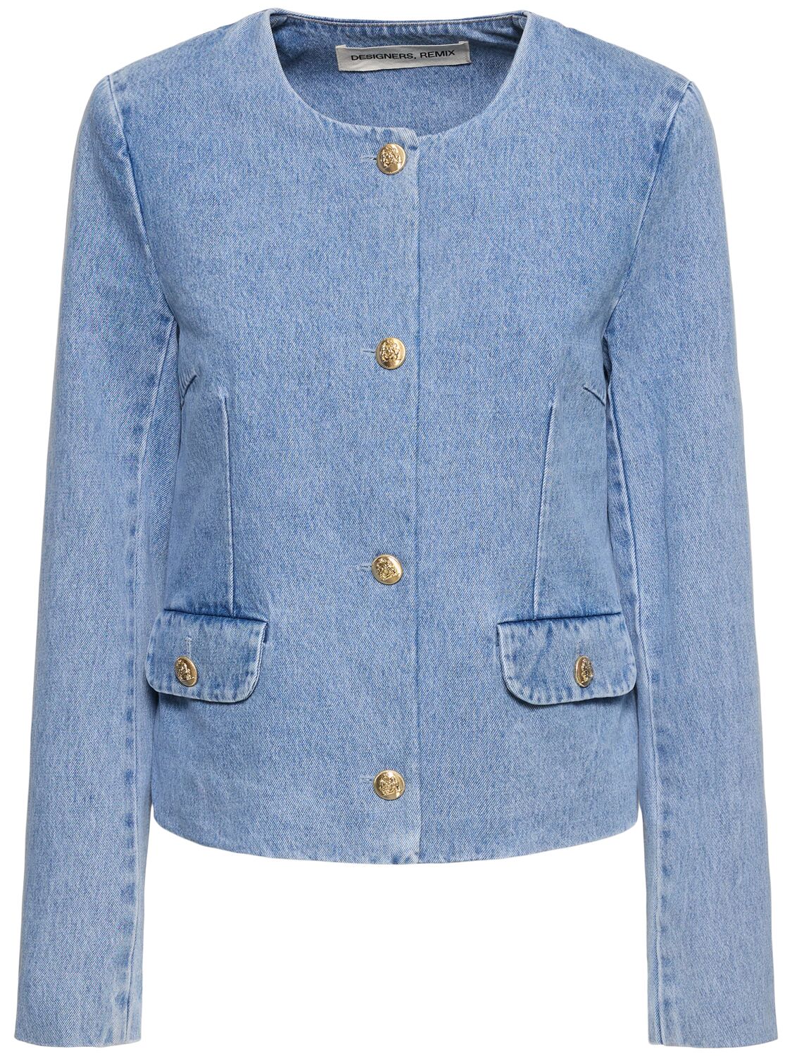 Designers Remix Miles Cotton Denim Jacket In Light Blue