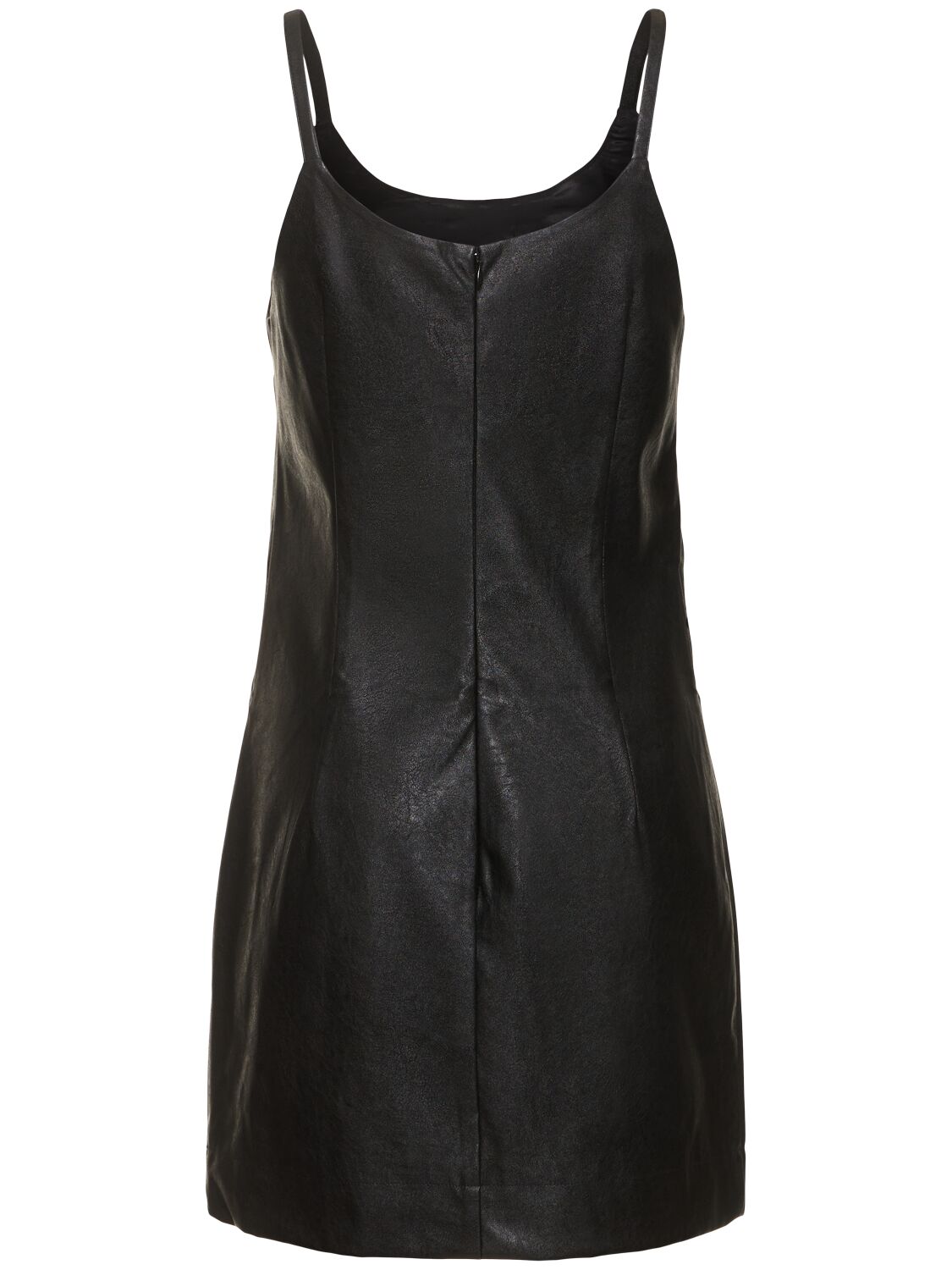 Shop Designers Remix Maya Faux Leather Mini Dress In Black
