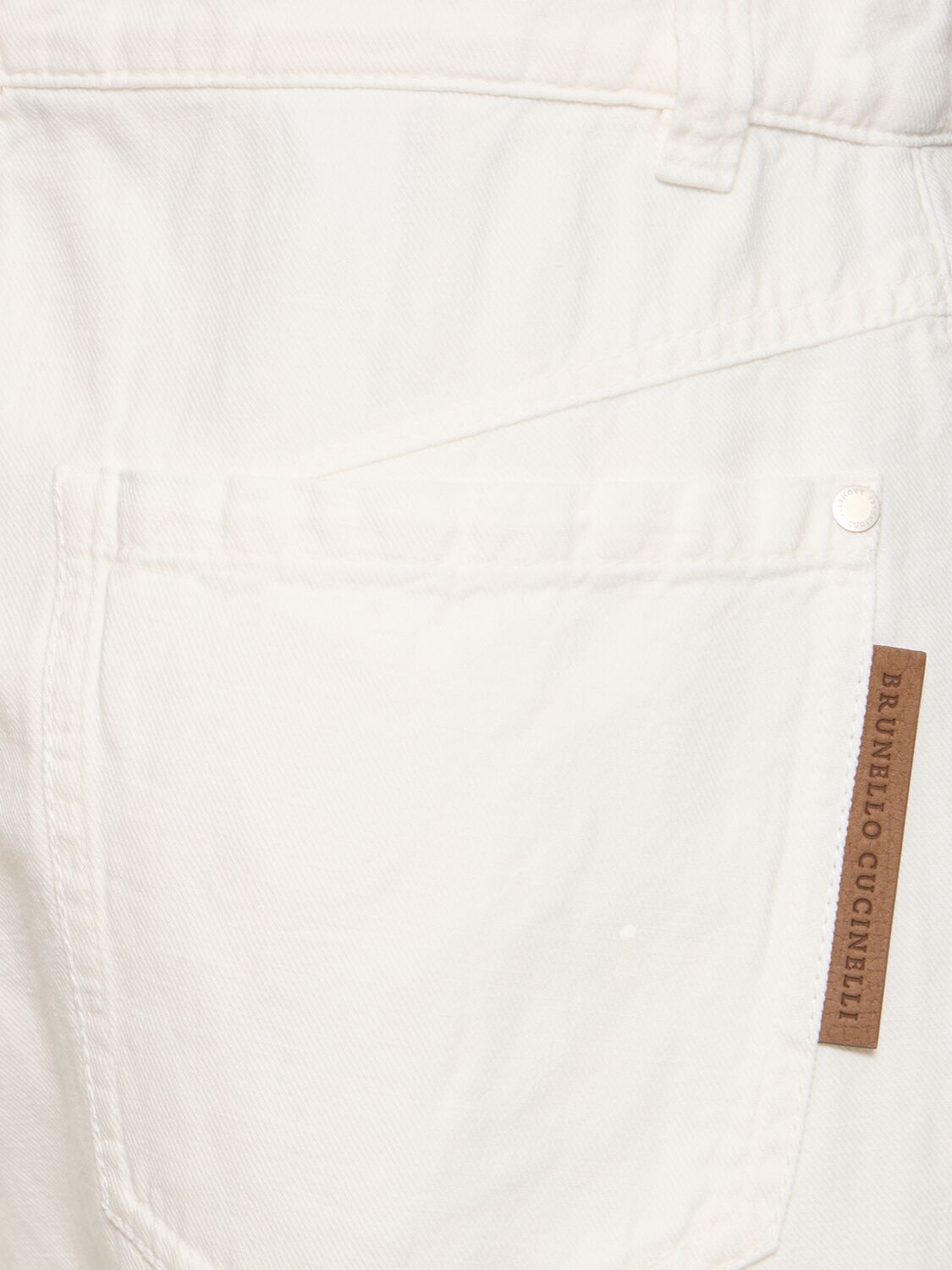 Shop Brunello Cucinelli Cotton & Linen Wide Pants In White