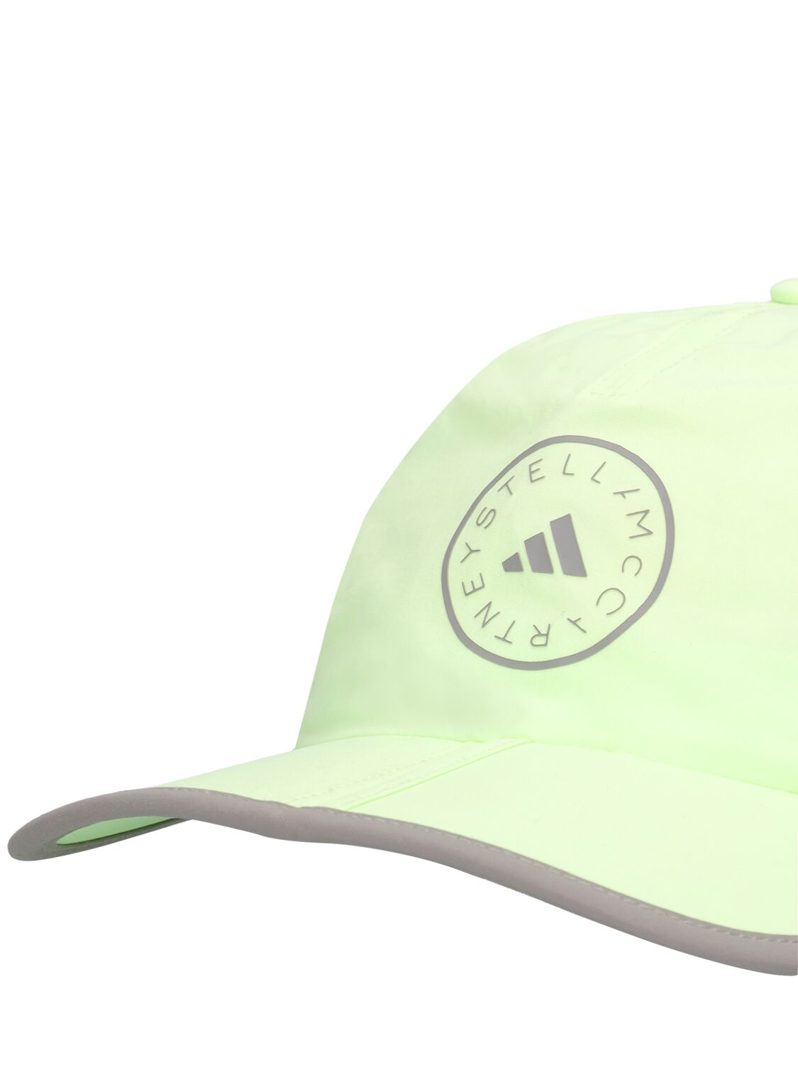 Shop Adidas By Stella Mccartney Asmc Baseball Cap W/ Logo In Lime Green