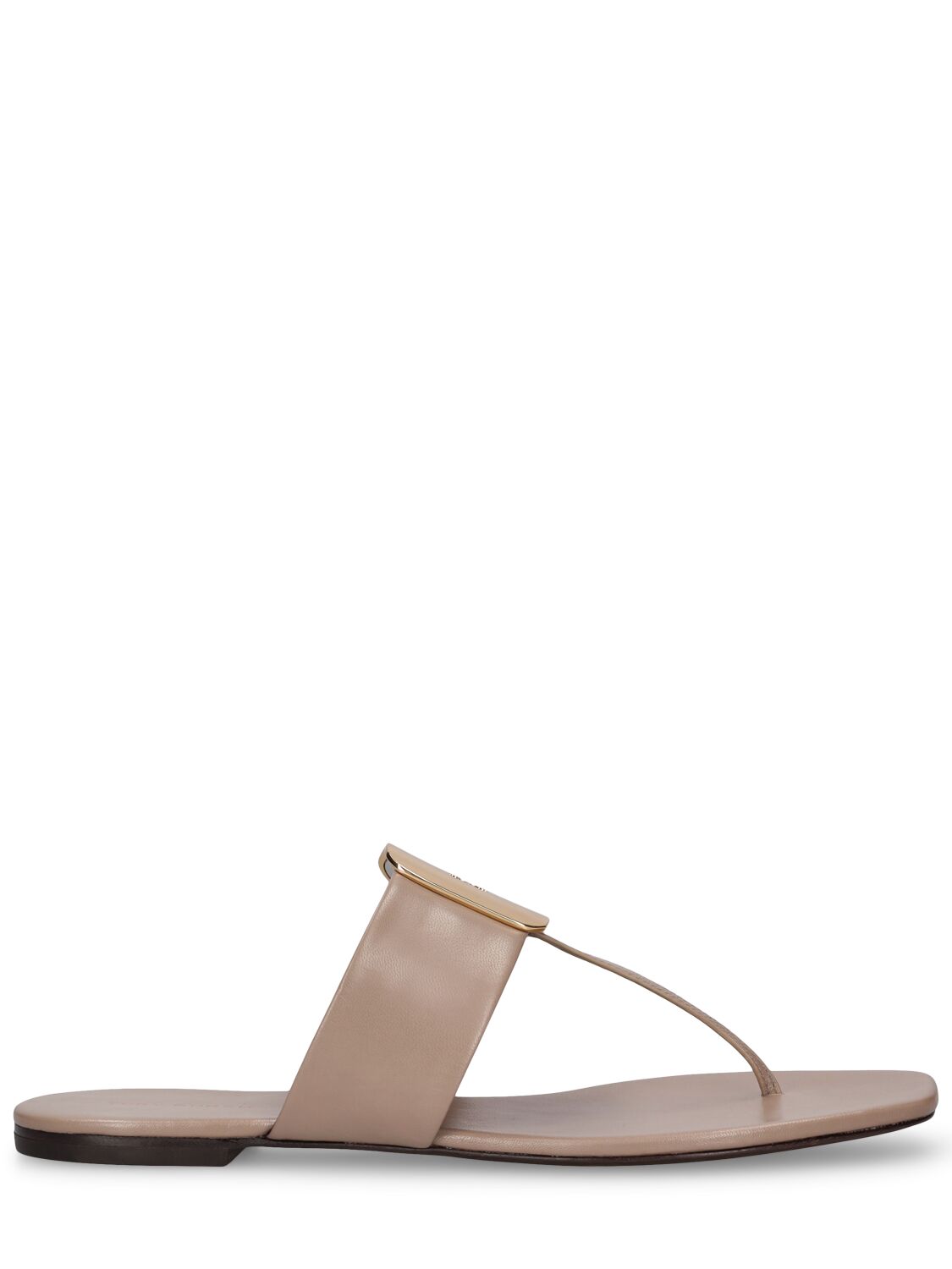 Tory Burch 10mm Georgia Leather Thong Sandals In Taupe