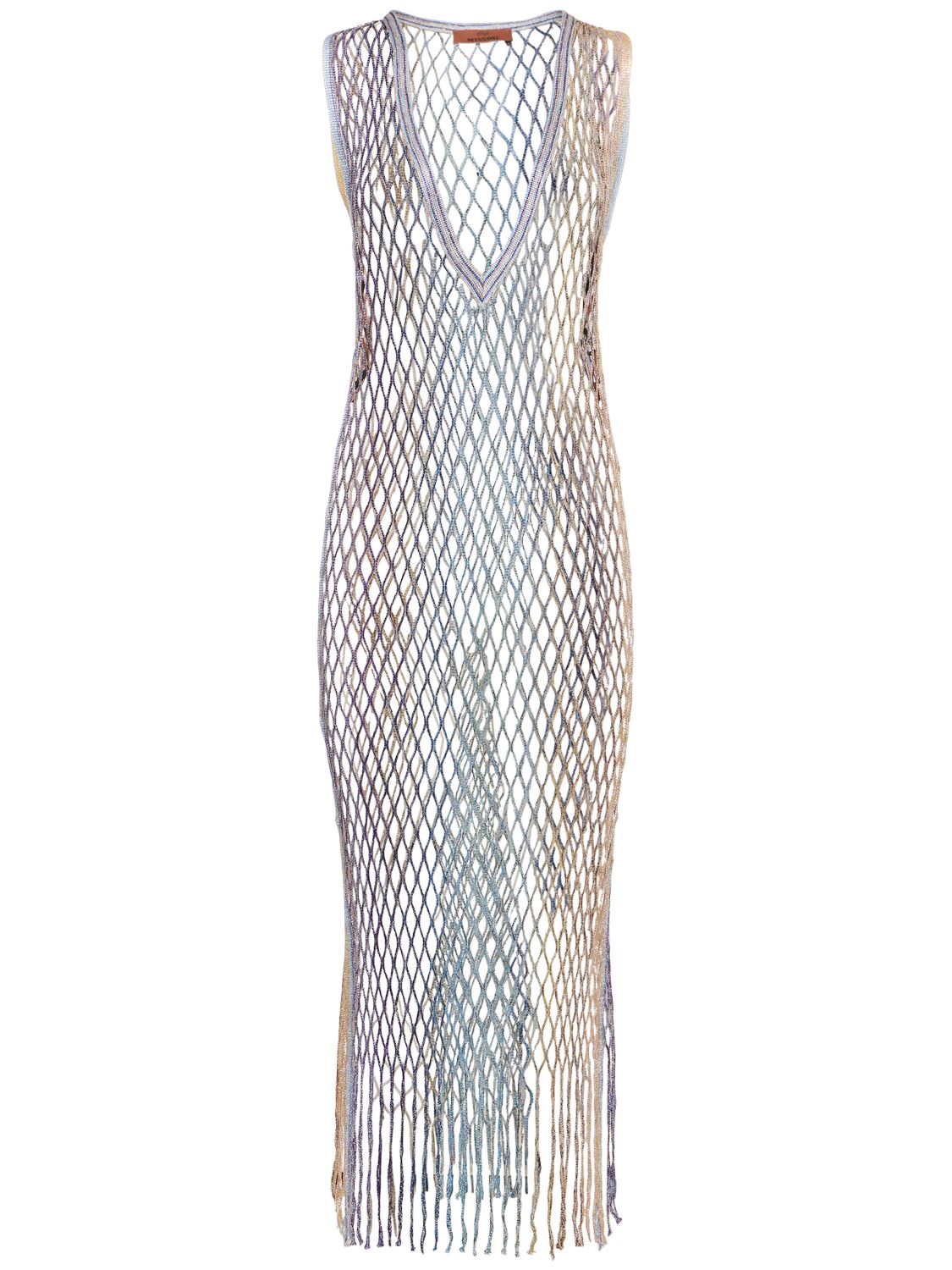 Image of Net Lurex Long Dress