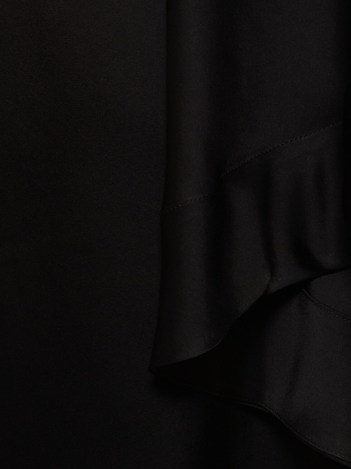 Shop Alexandre Vauthier One Shoulder Draped Satin Long Dress In Black
