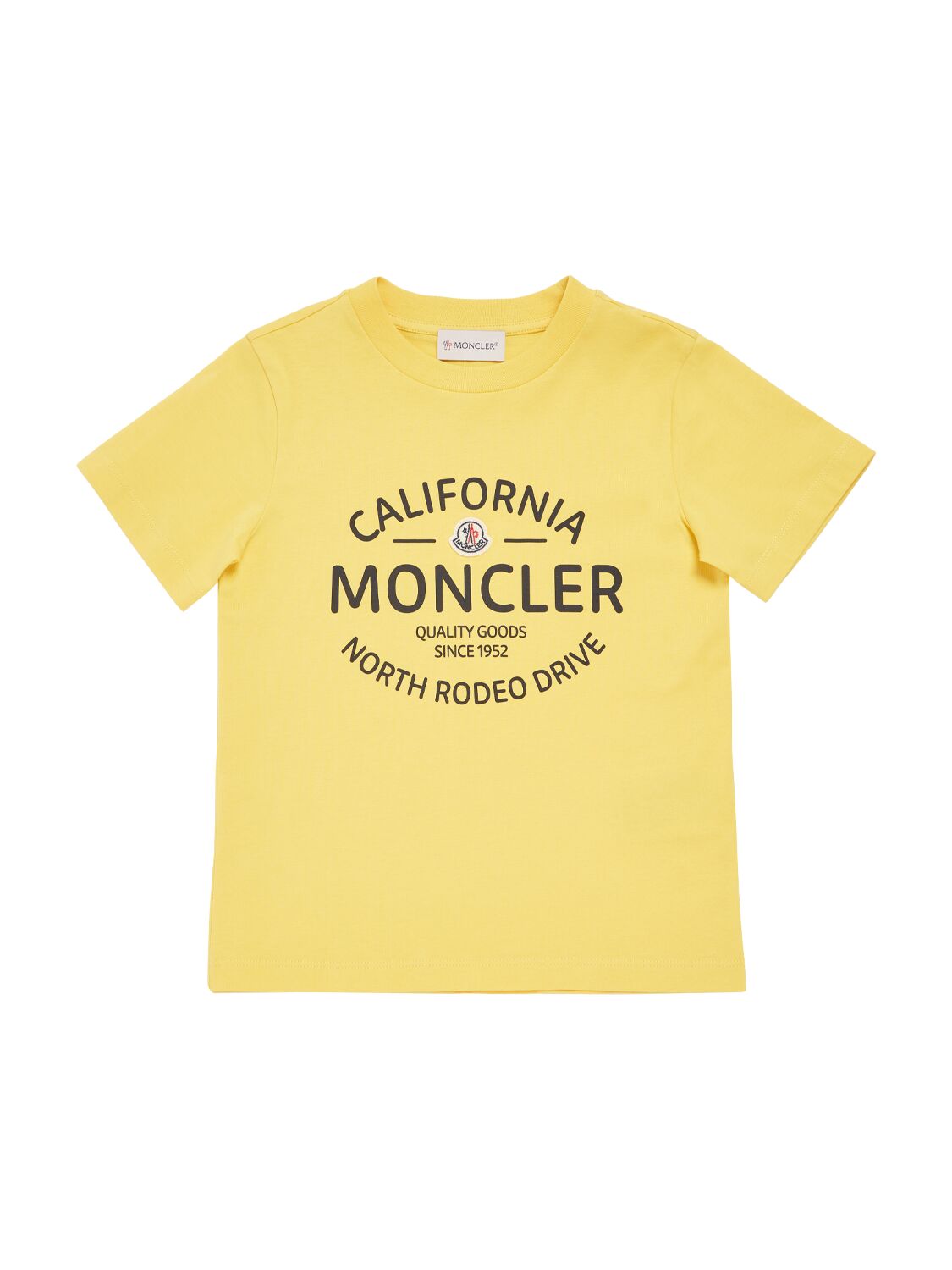 Shop Moncler Logo Cotton Jersey T-shirt & Shorts In Yellow,blue