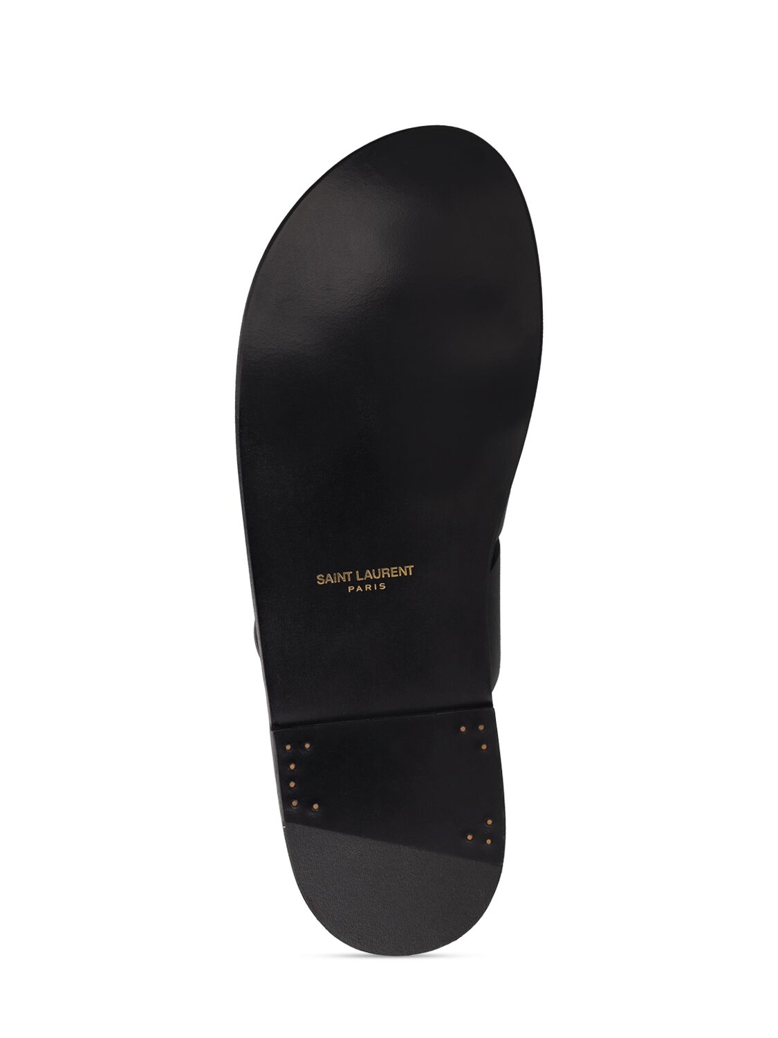 Shop Saint Laurent Culver Leather Sandals In Black