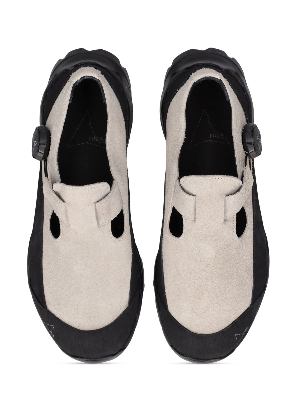 Shop Roa Pala Mary Jane Leather Sneakers In White,black