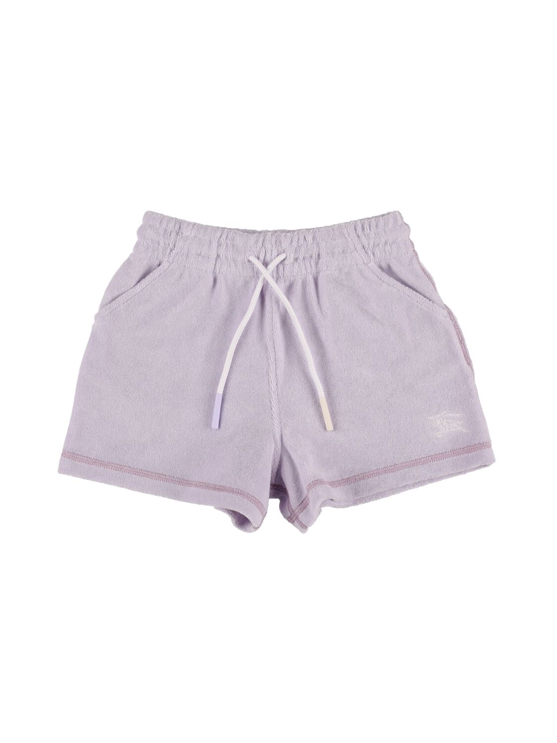 Burberry Kids' Cotton Blend Logo Sweat Shorts In Purple