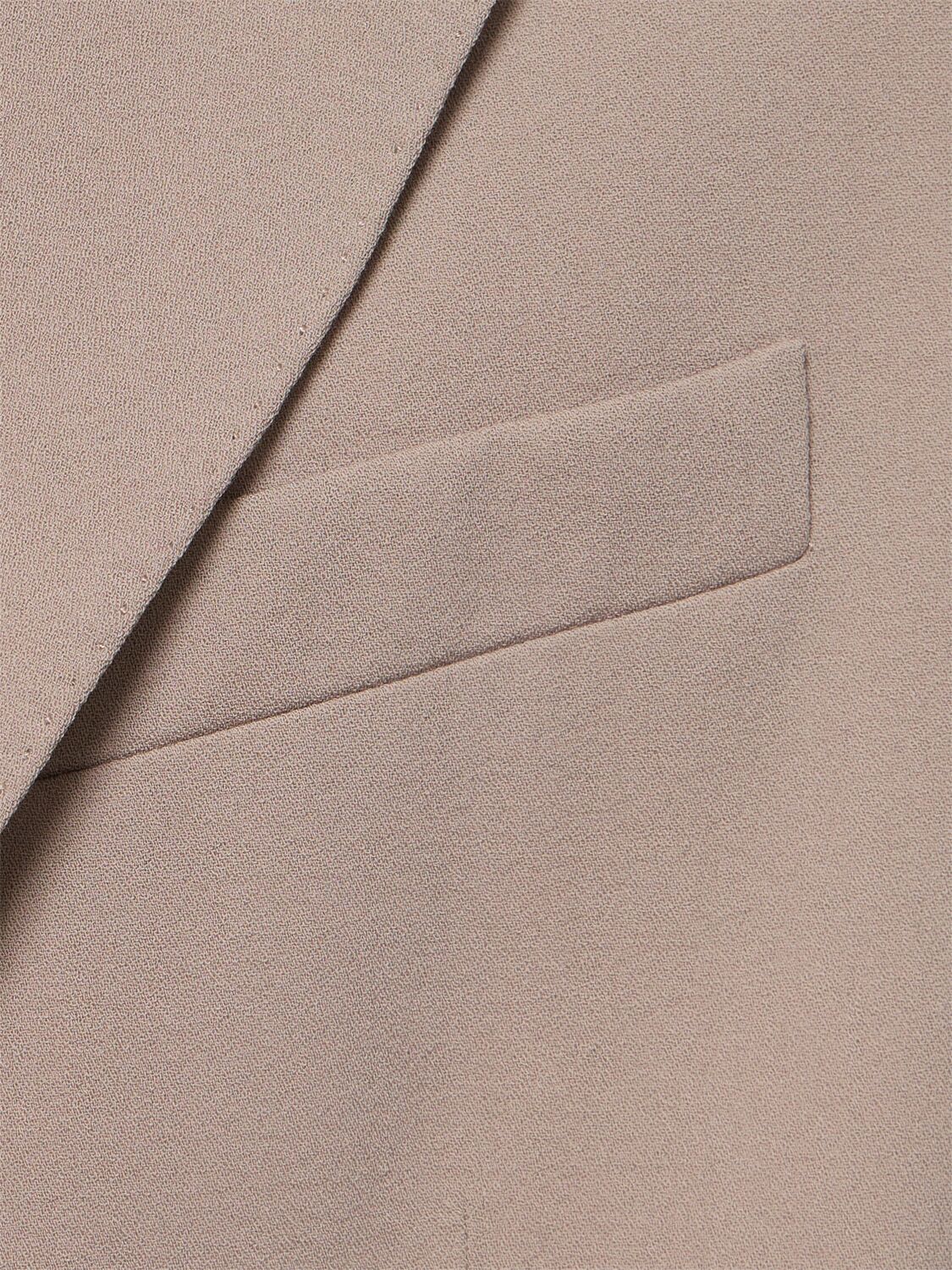 大廓型羊毛绉纱西服夹克