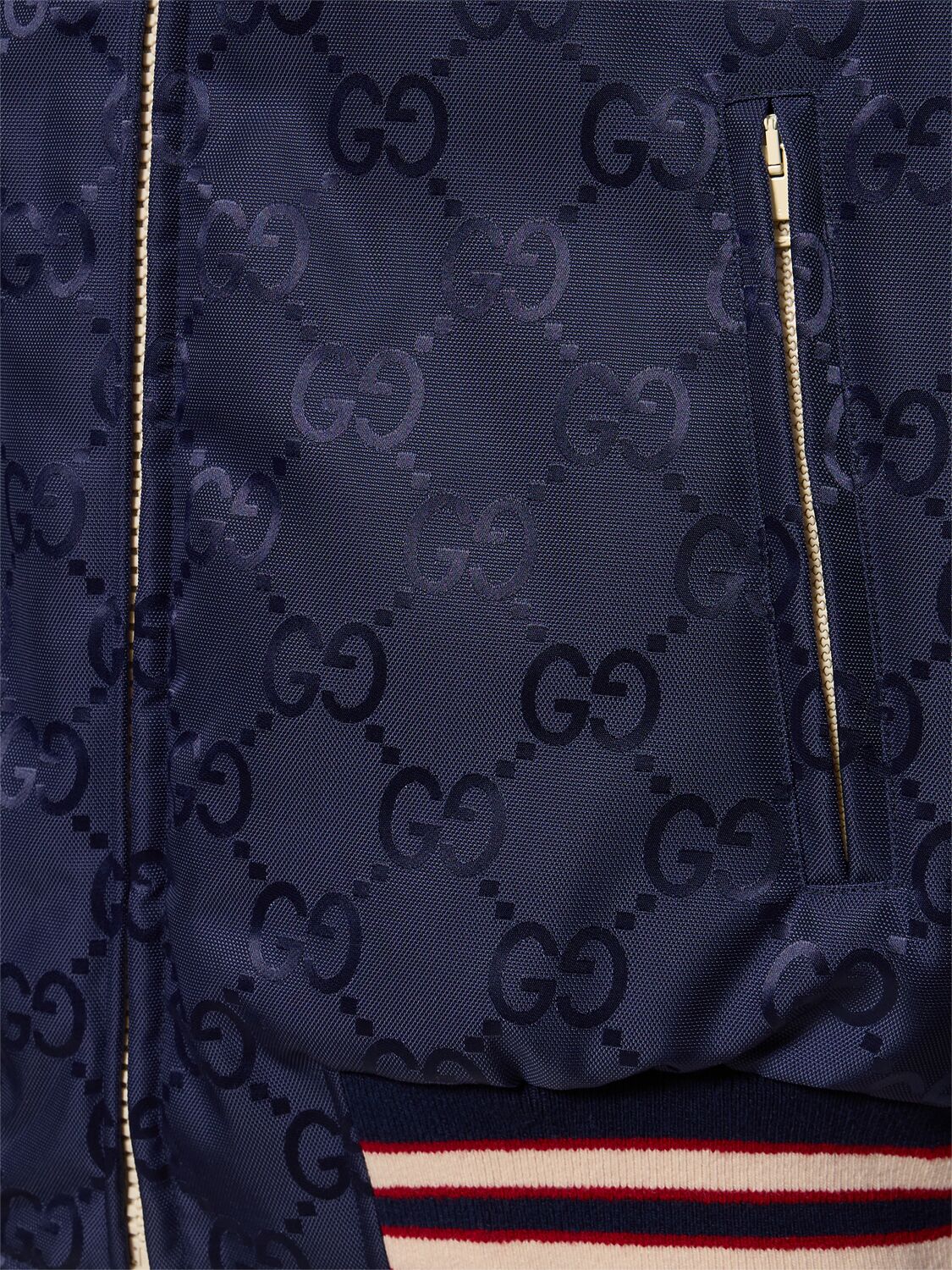 Shop Gucci Medium Gg Nylon Jacket In Blue