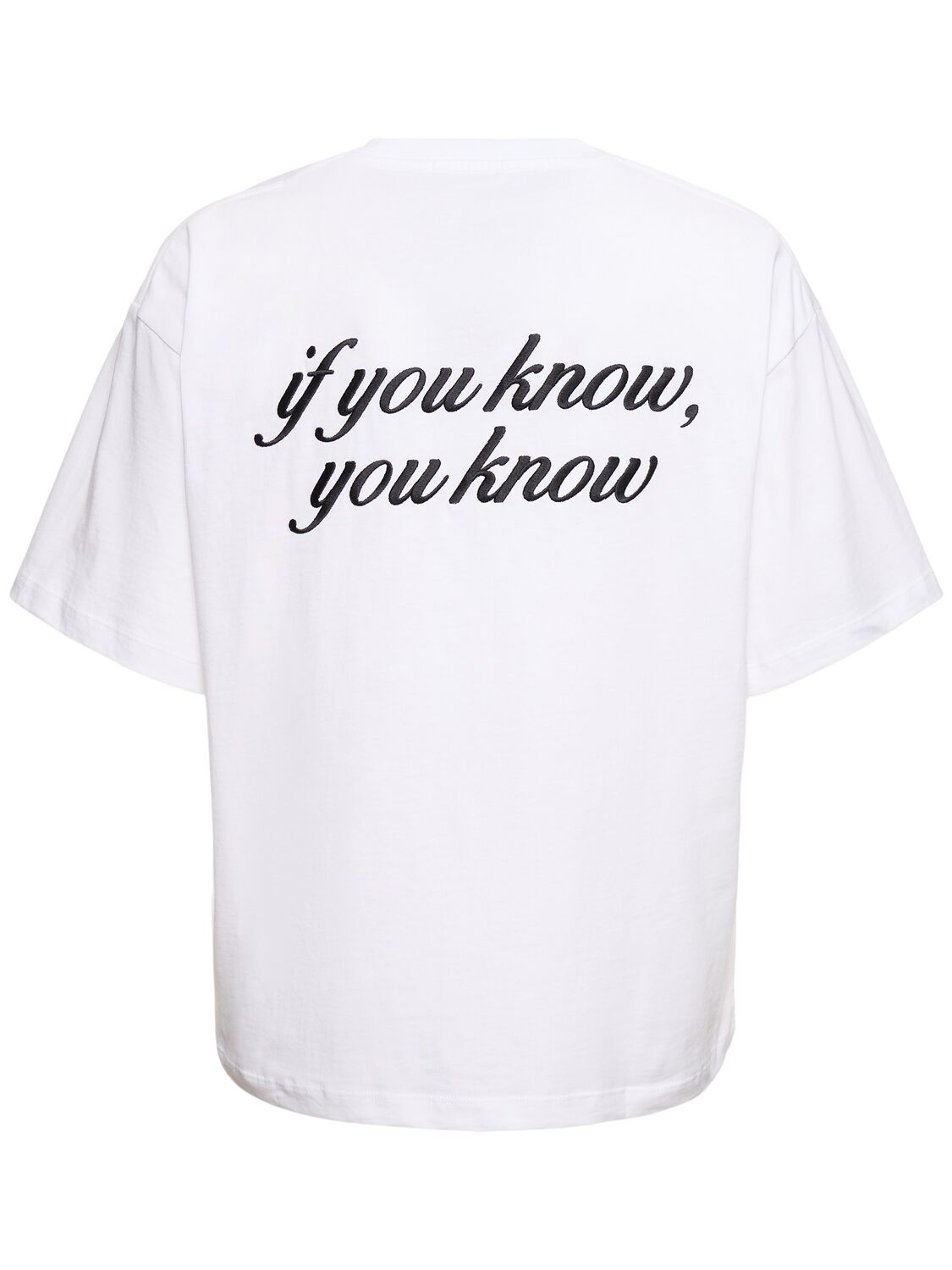 Shop Garment Workshop If You Know You Know Embroidered T-shirt In White