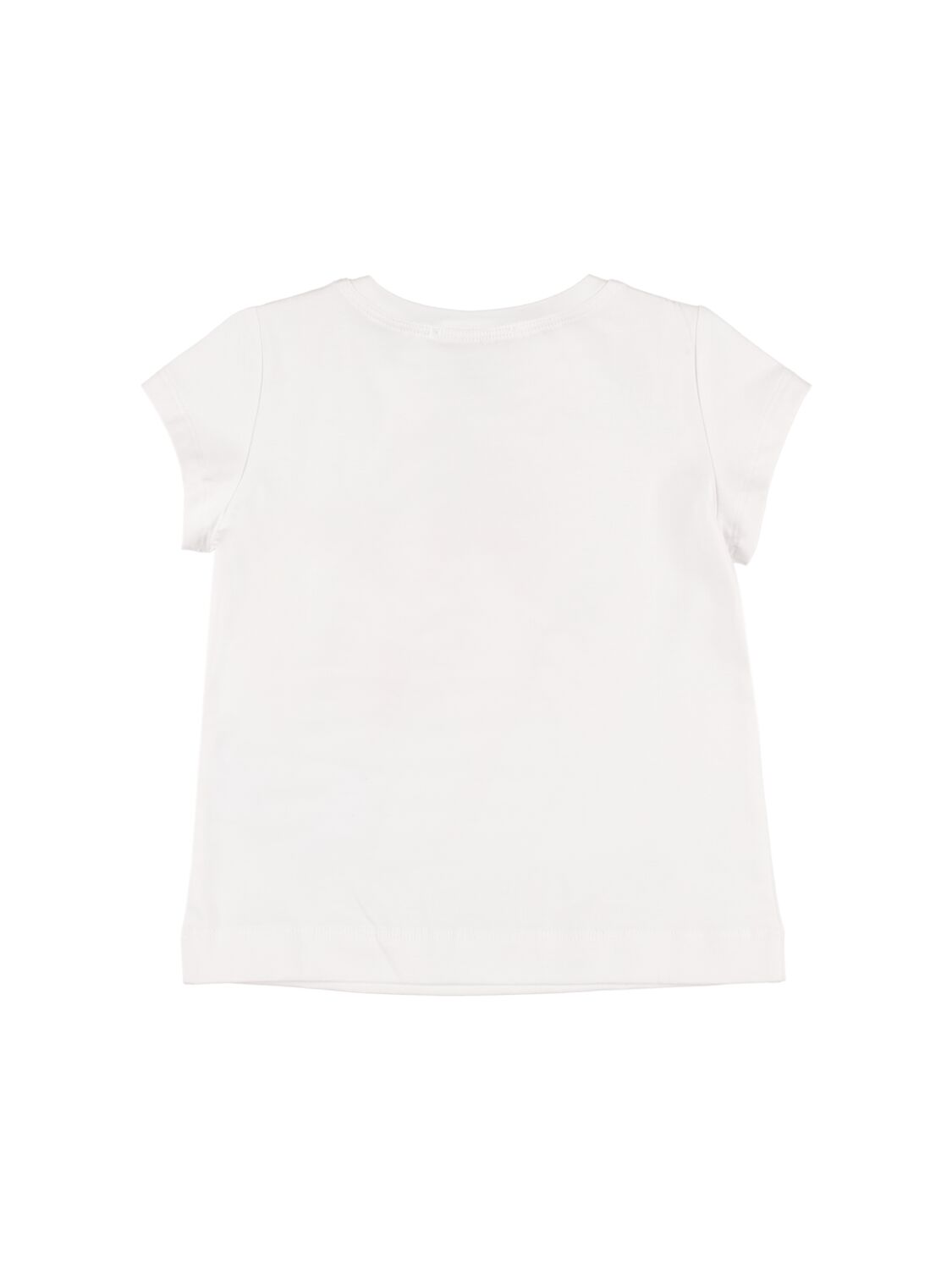 Shop Monnalisa Printed Cotton Jersey T-shirt In White