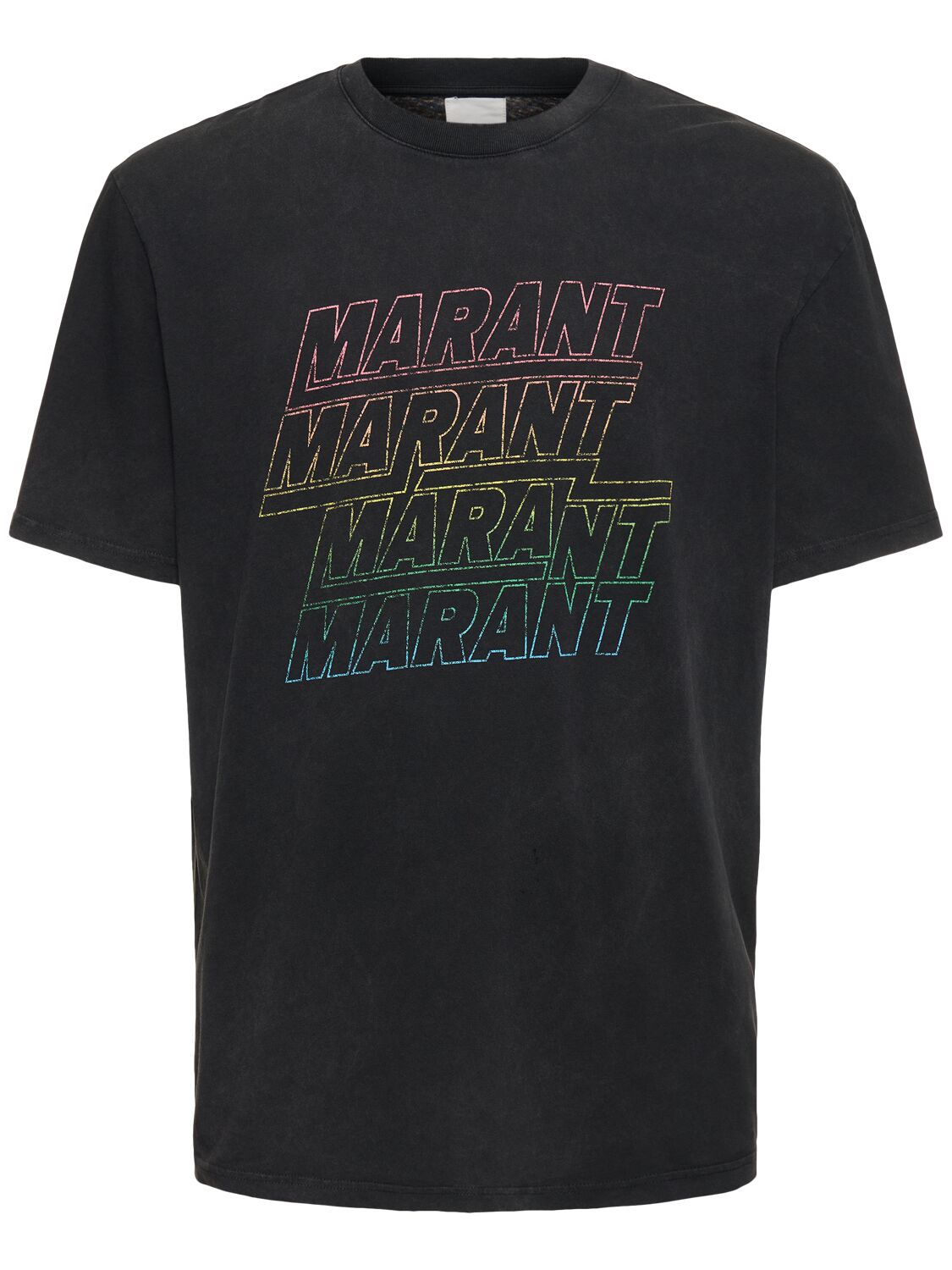 Marant Hugo Organic-cotton T-shirt In Black