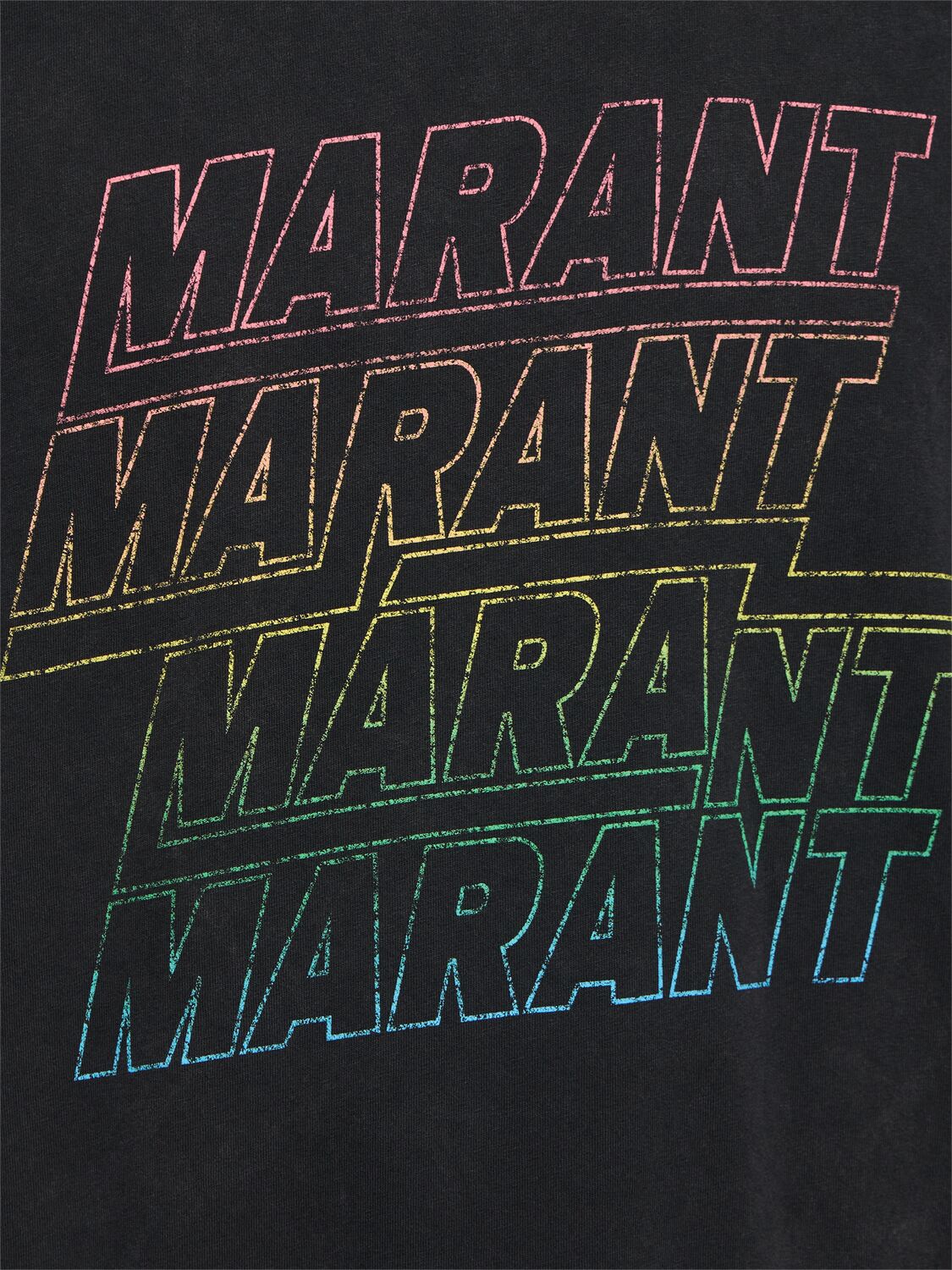 Shop Marant Hugo Logo Print Cotton Jersey T-shirt In Black