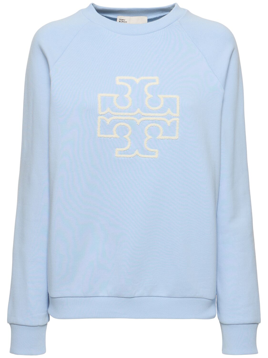 Tory Sport French Terry Crewneck Sweatshirt In Blue